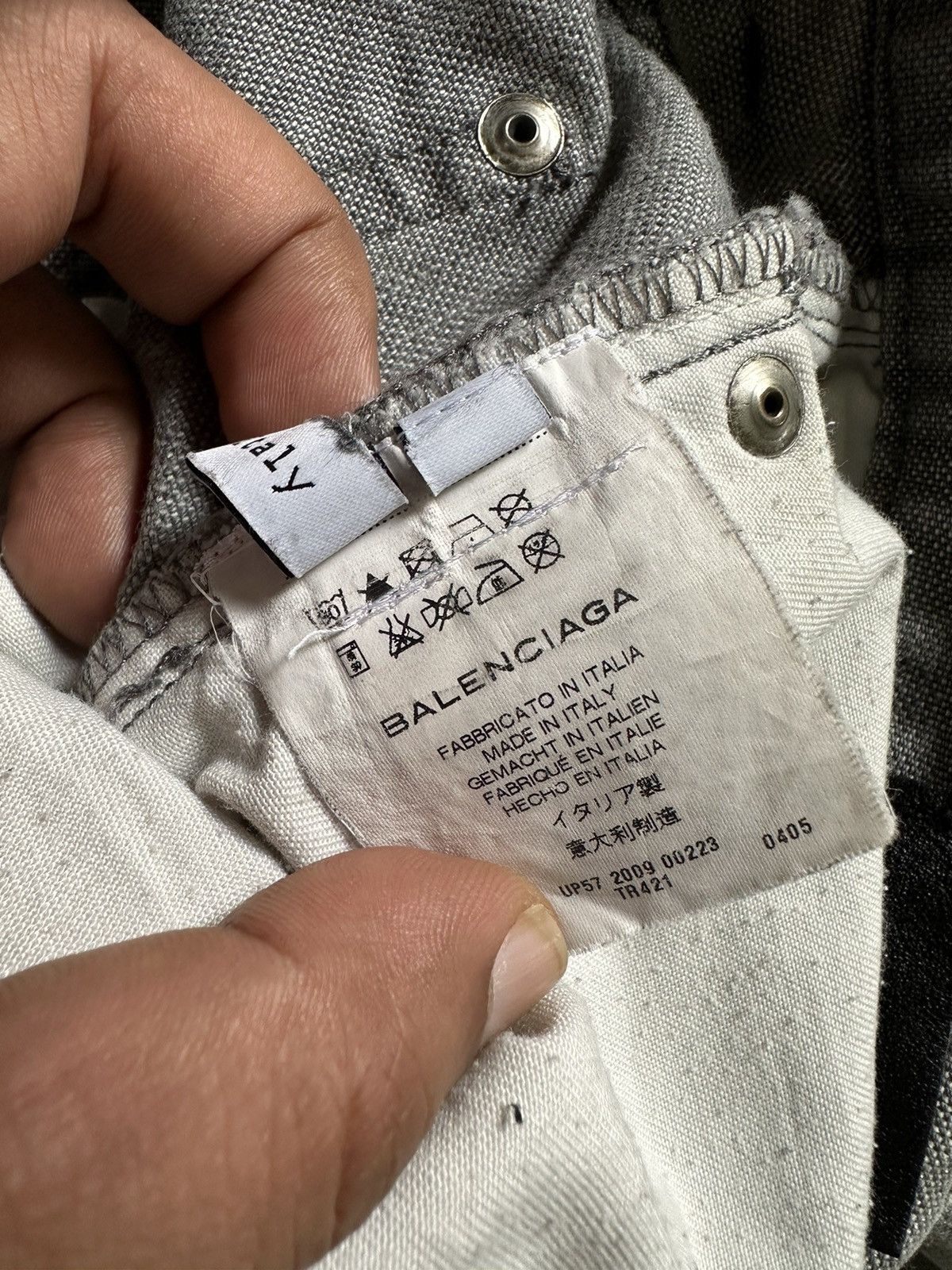 Balenciaga 2009 BALENCIAGA by Nicolas Ghesquiere gray denim jeans Size US 31 - 13 Thumbnail
