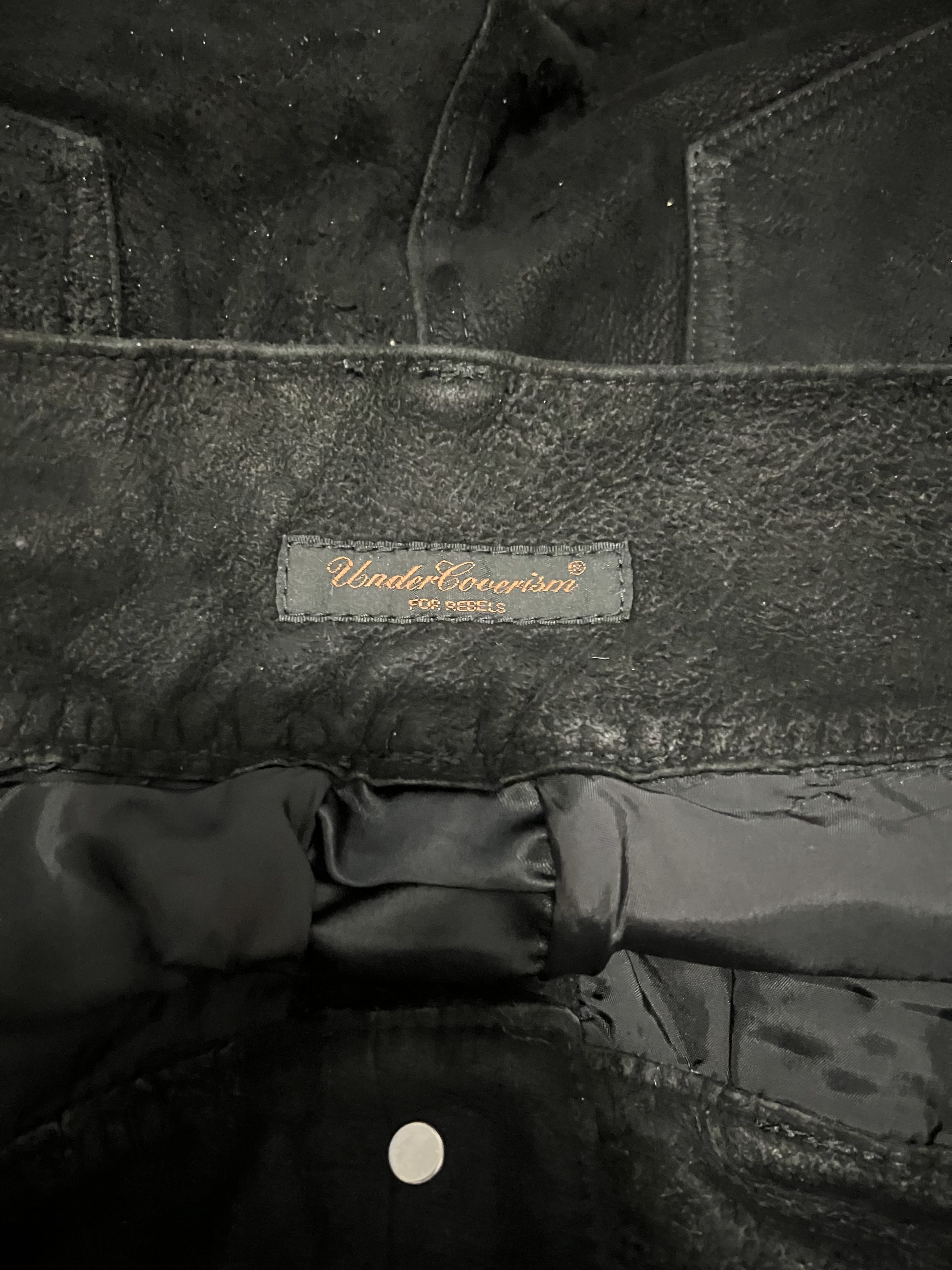 Undercover Undercover Blistered D-Ring Lamb Leather Pants 2004 A/W Size US 34 / EU 50 - 3 Thumbnail