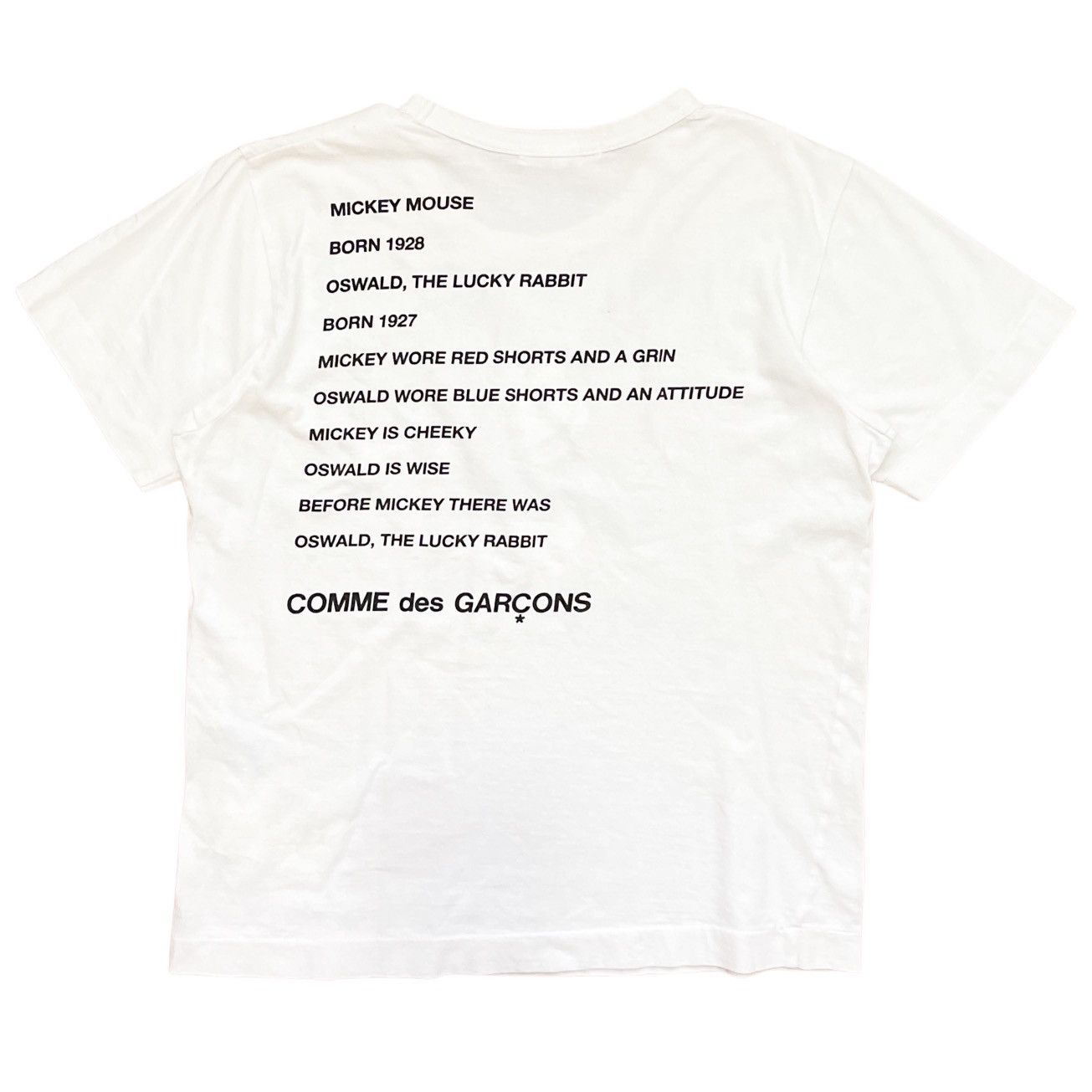Comme des Garcons COMME des GARÇONS OSWALD T-shirt x Disney 2007 Size US S / EU 44-46 / 1 - 2 Thumbnail