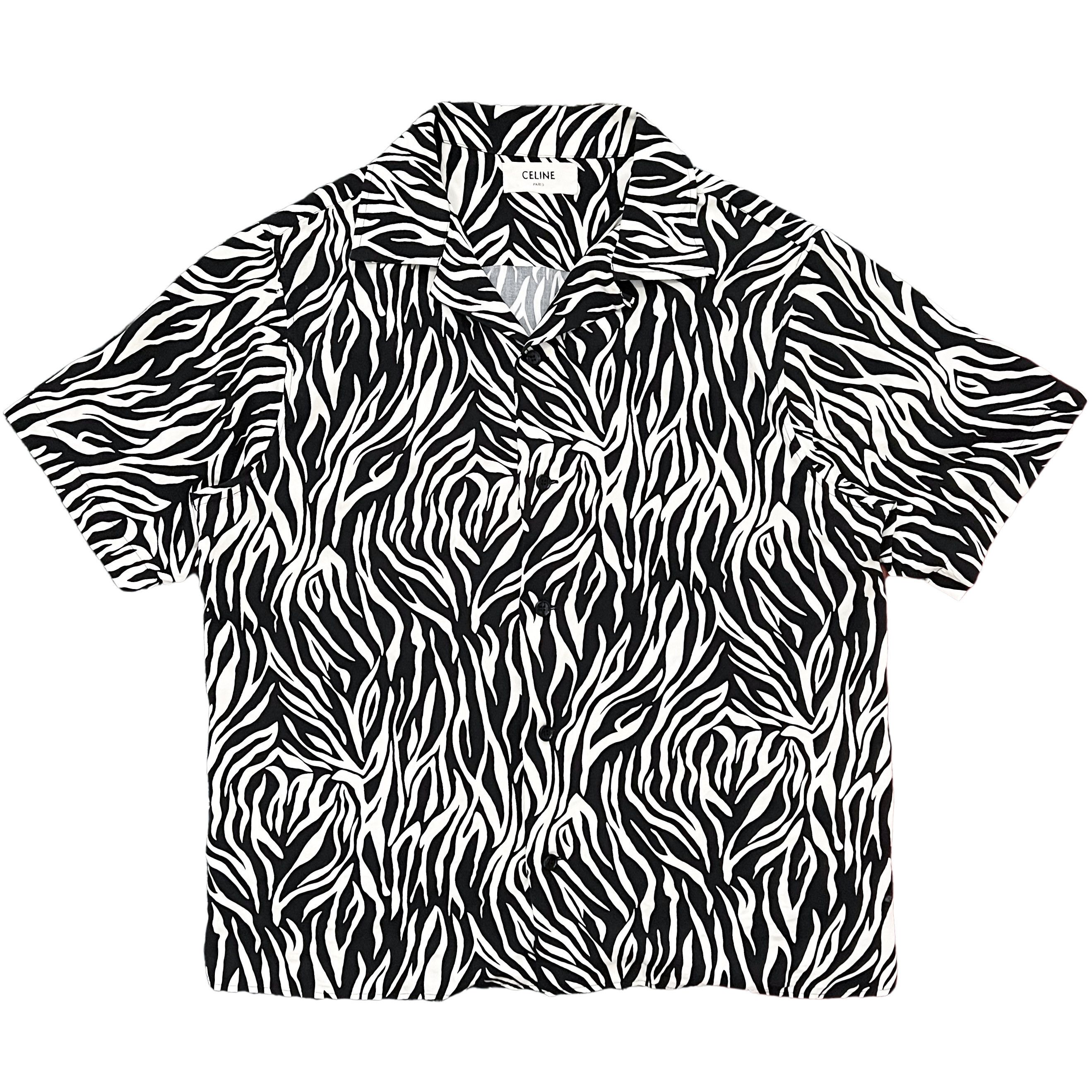 Celine Celine Silky Zebra Button Up Shirt Camp Collar 2020 S/S Size US XS / EU 42 / 0 - 1 Thumbnail