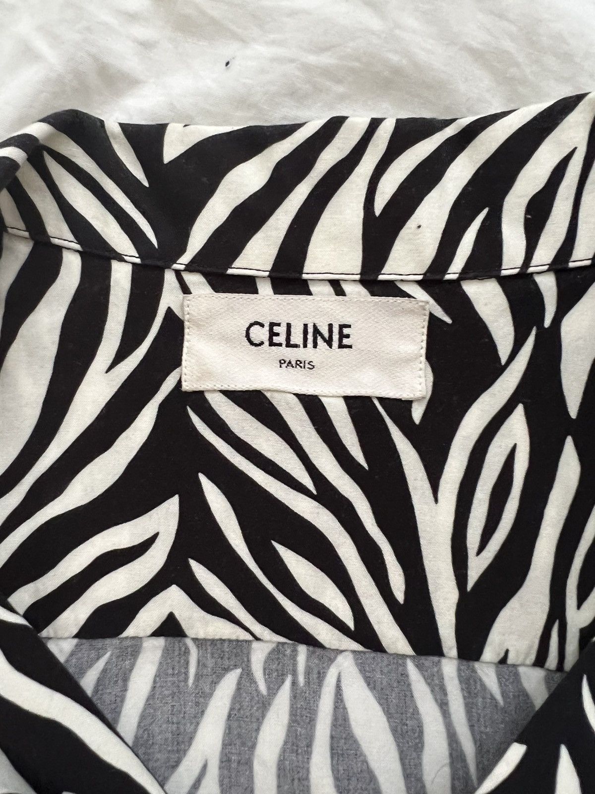 Celine Celine Silky Zebra Button Up Shirt Camp Collar 2020 S/S Size US XS / EU 42 / 0 - 5 Thumbnail