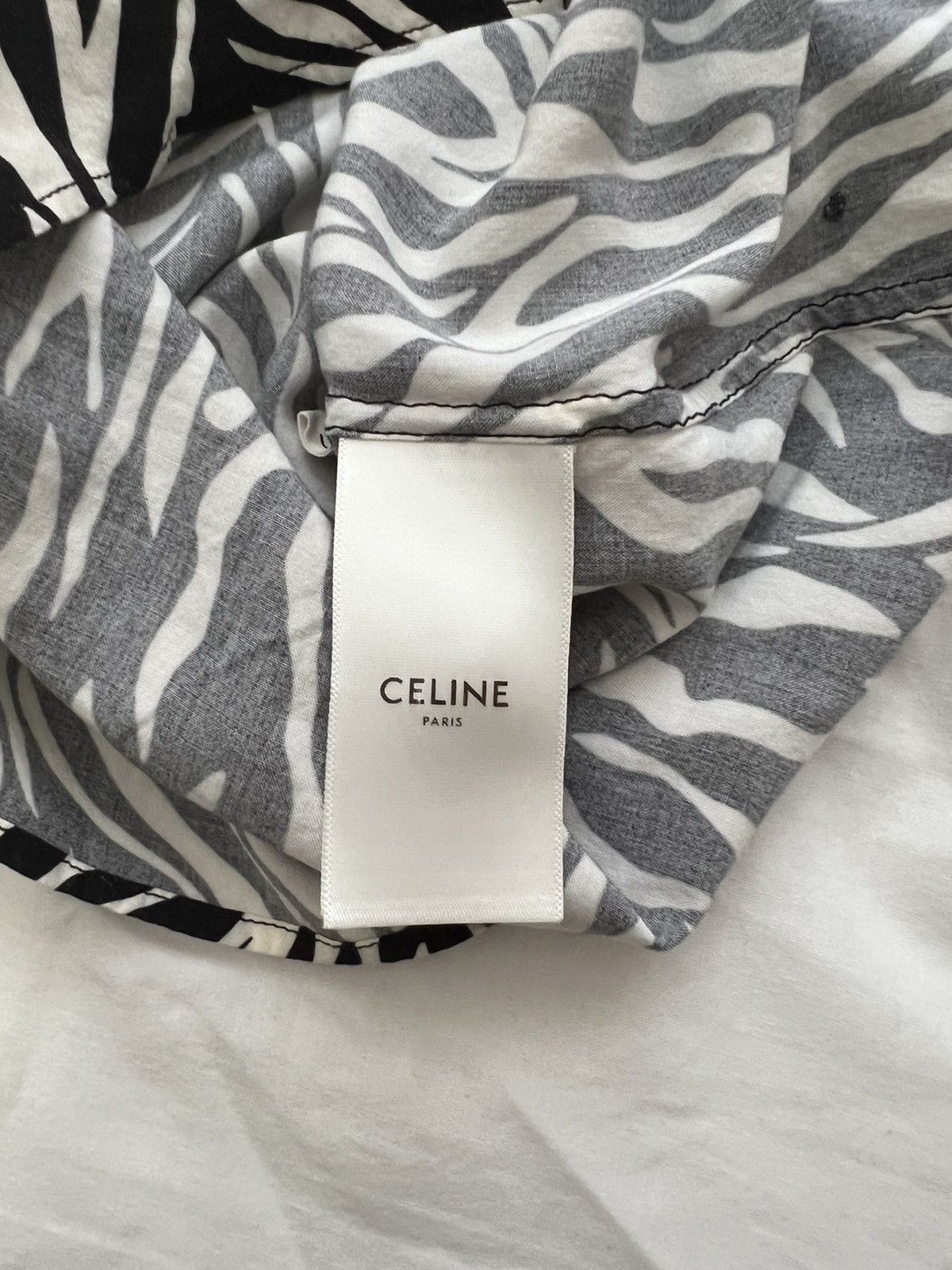 Celine Celine Silky Zebra Button Up Shirt Camp Collar 2020 S/S Size US XS / EU 42 / 0 - 4 Thumbnail