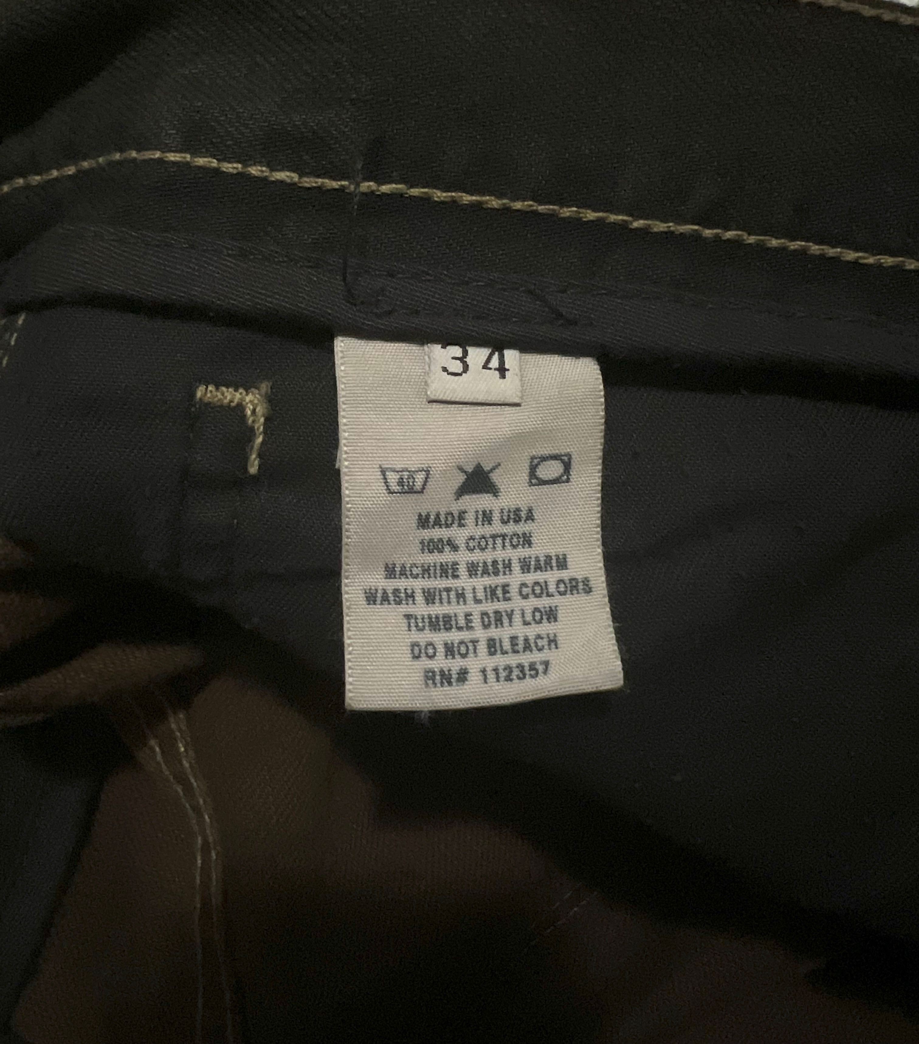 Rick Owens Rick Owens Slab Waxed Dark Brown Denim 2002 Size US 34 / EU 50 - 3 Thumbnail