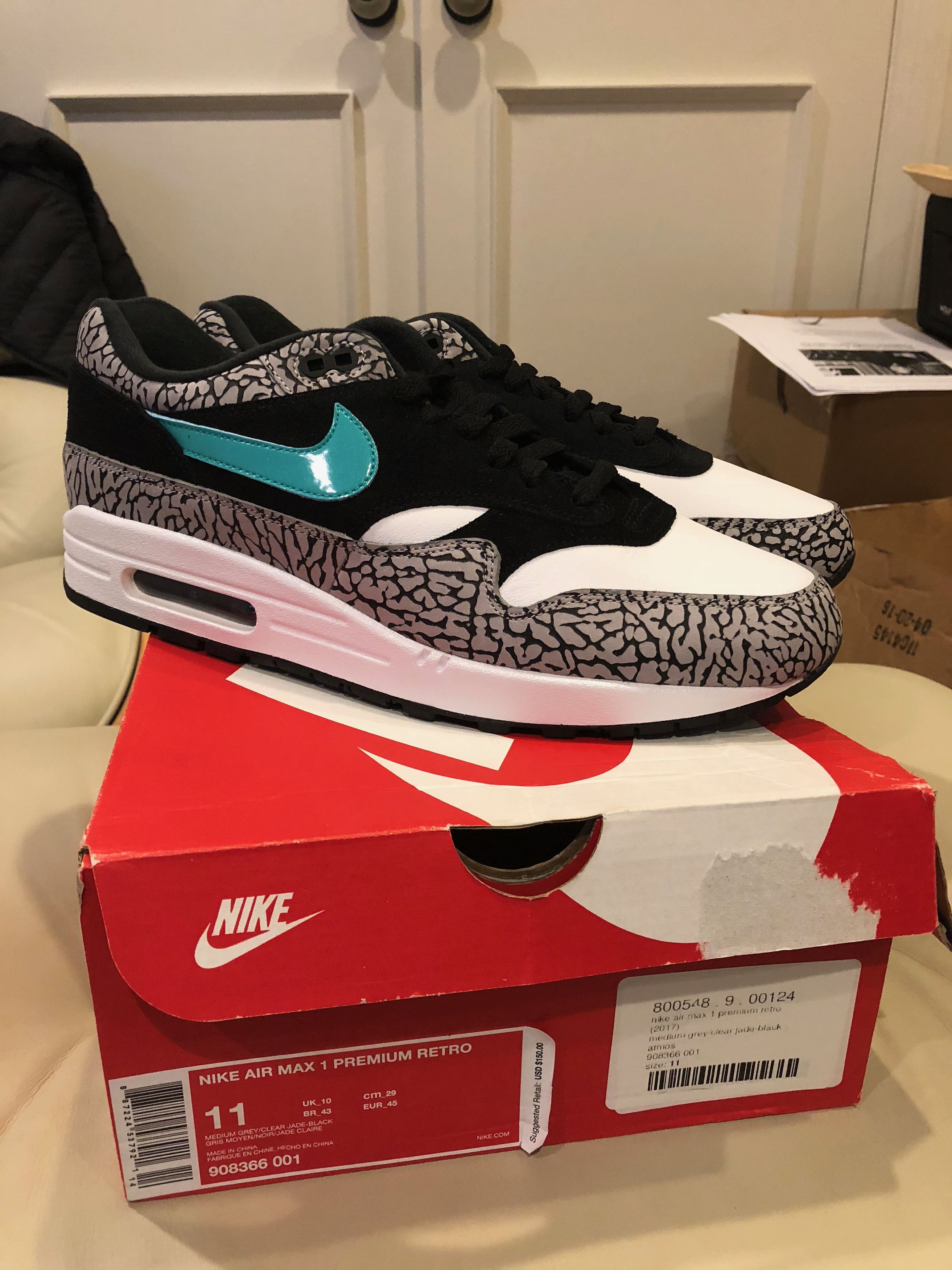 atmos × Nike Air Max 1 Premium Retro US9