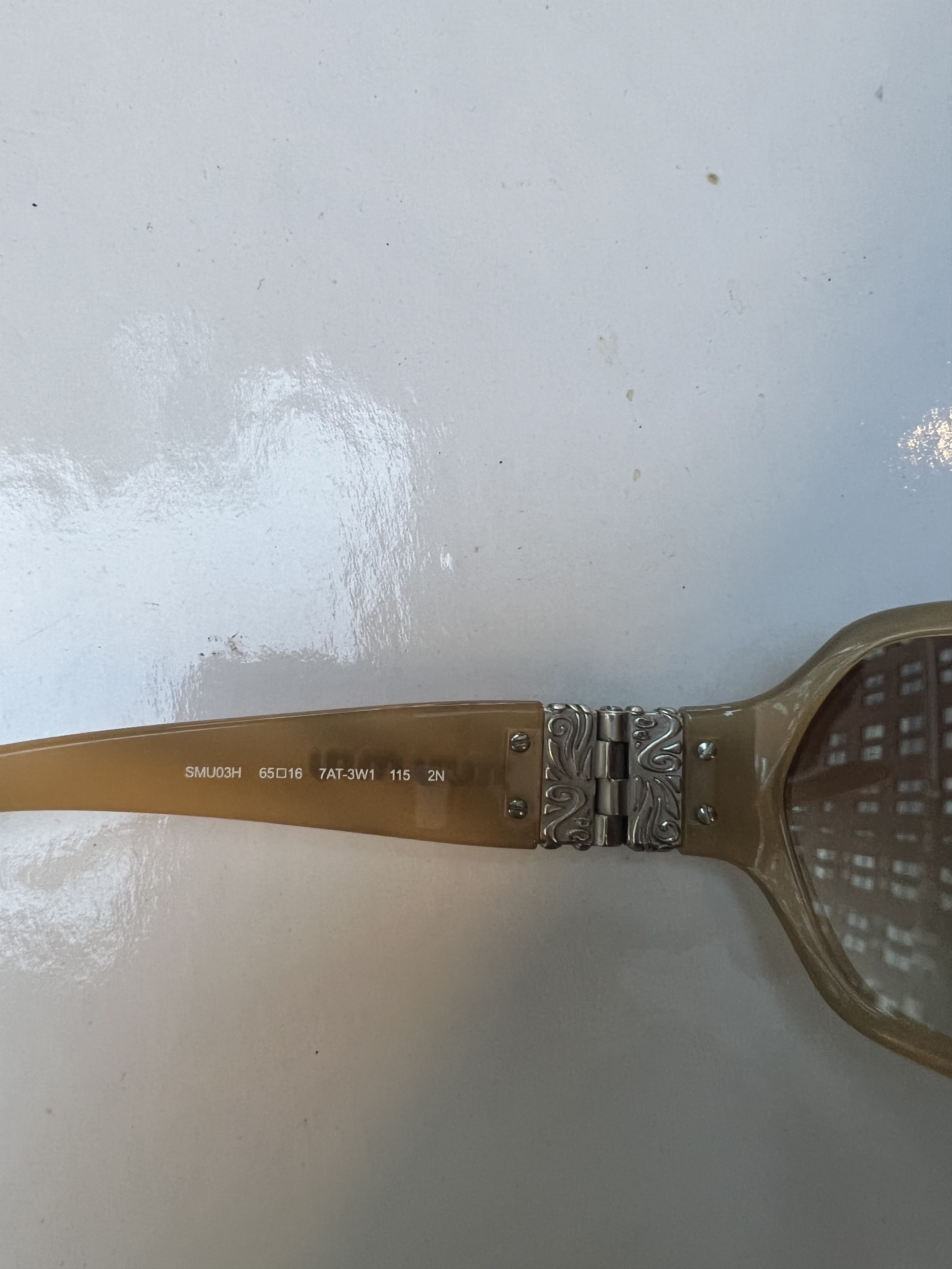 Miu Miu Miu Miu Gold Plated Oval Sunglasses Size ONE SIZE - 4 Thumbnail