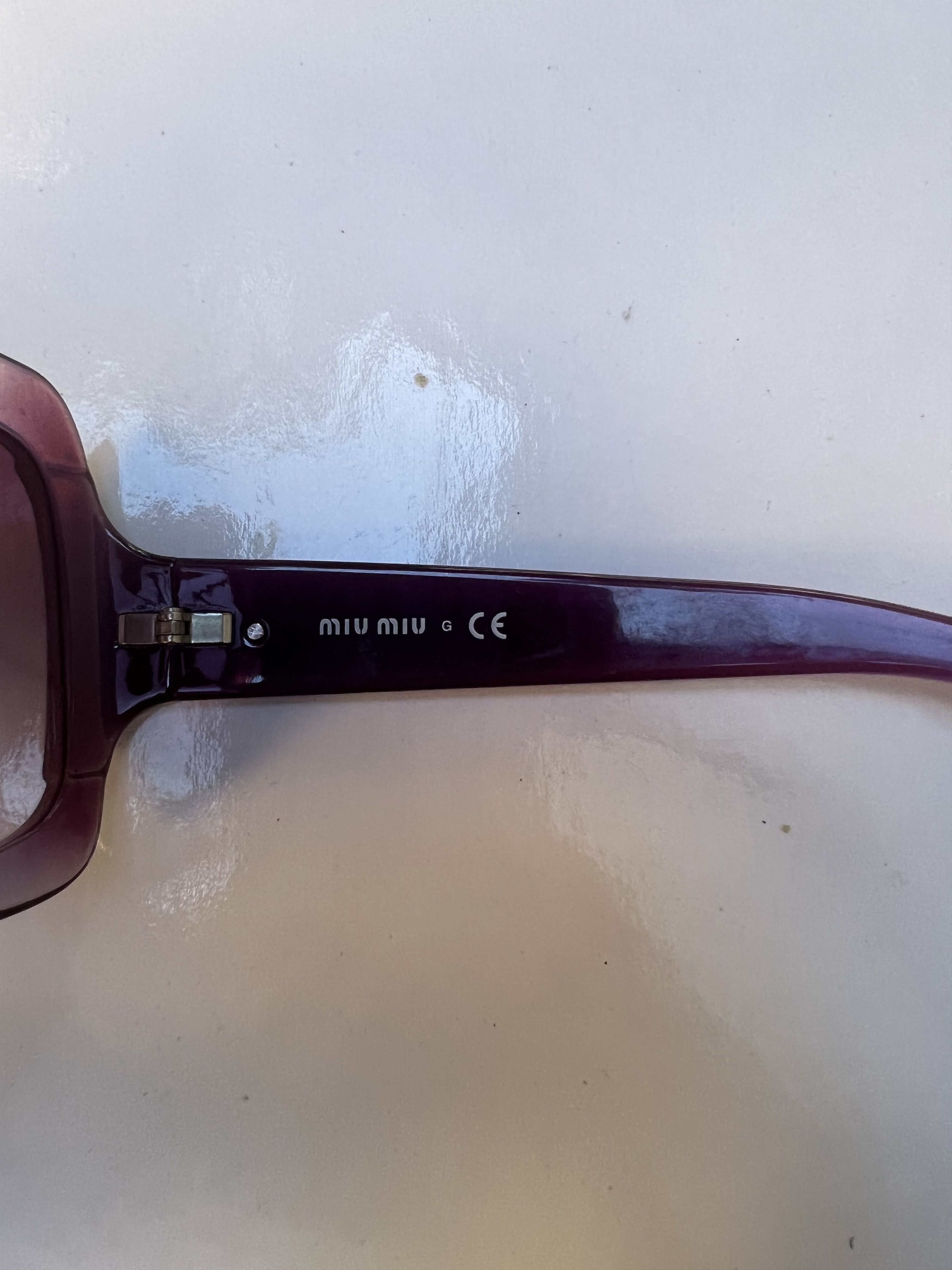 Miu Miu Miu Miu Purple Sunglasses Size ONE SIZE - 2 Thumbnail