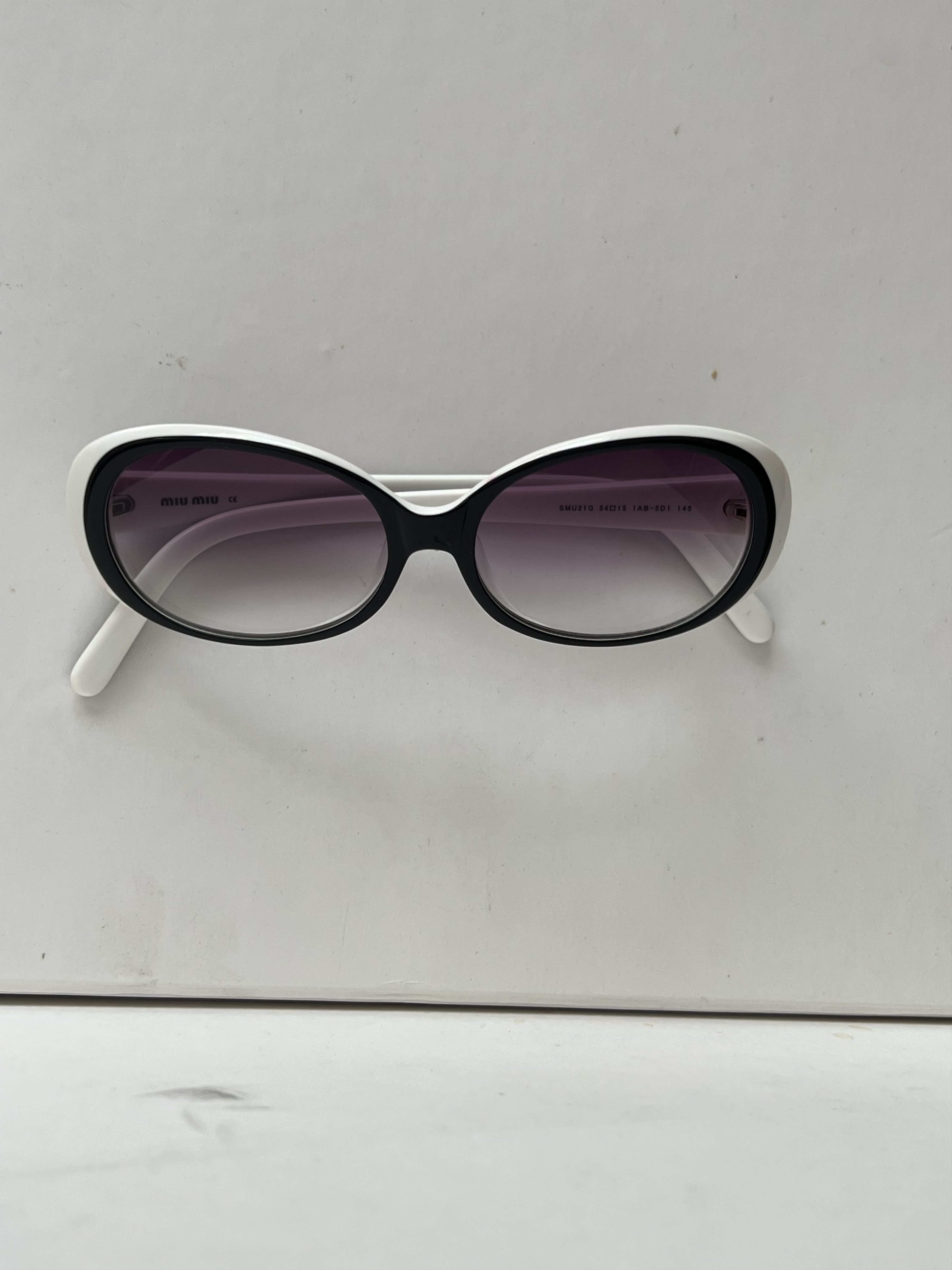 Miu Miu Miu Miu Black/White Swarovski Rhinestones Sunglasses Size ONE SIZE - 2 Thumbnail