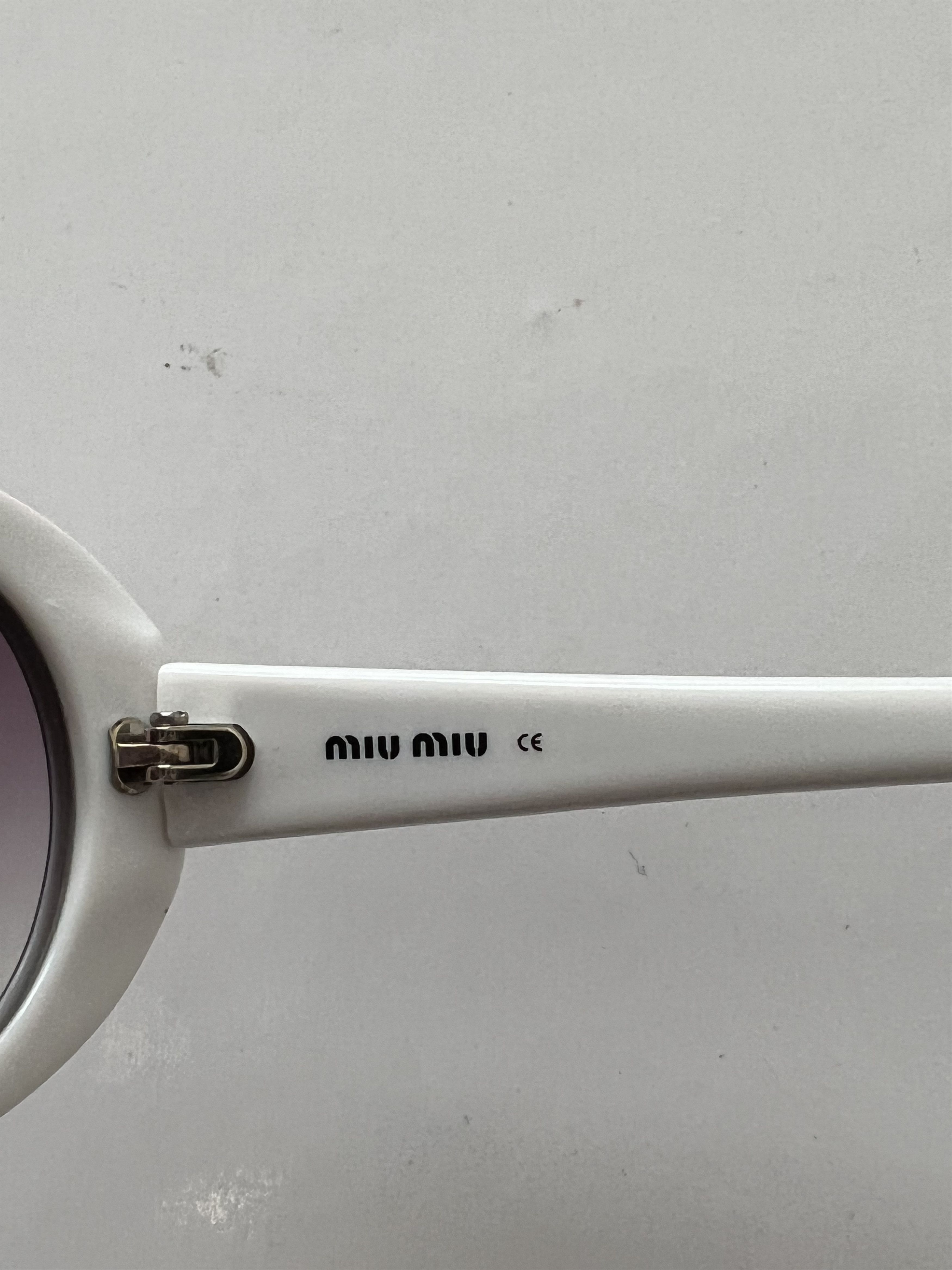 Miu Miu Miu Miu Black/White Swarovski Rhinestones Sunglasses Size ONE SIZE - 4 Thumbnail