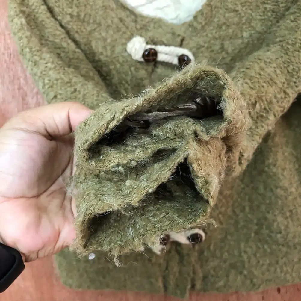 Aran Isles Knitwear × Japanese Brand Rashka Fille Green Knitwear #359 Size US M / EU 48-50 / 2 - 4 Thumbnail