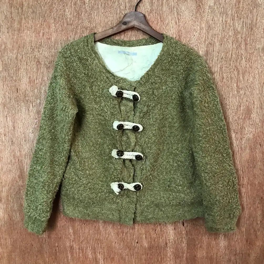 Aran Isles Knitwear × Japanese Brand Rashka Fille Green Knitwear #359 Size US M / EU 48-50 / 2 - 3 Thumbnail