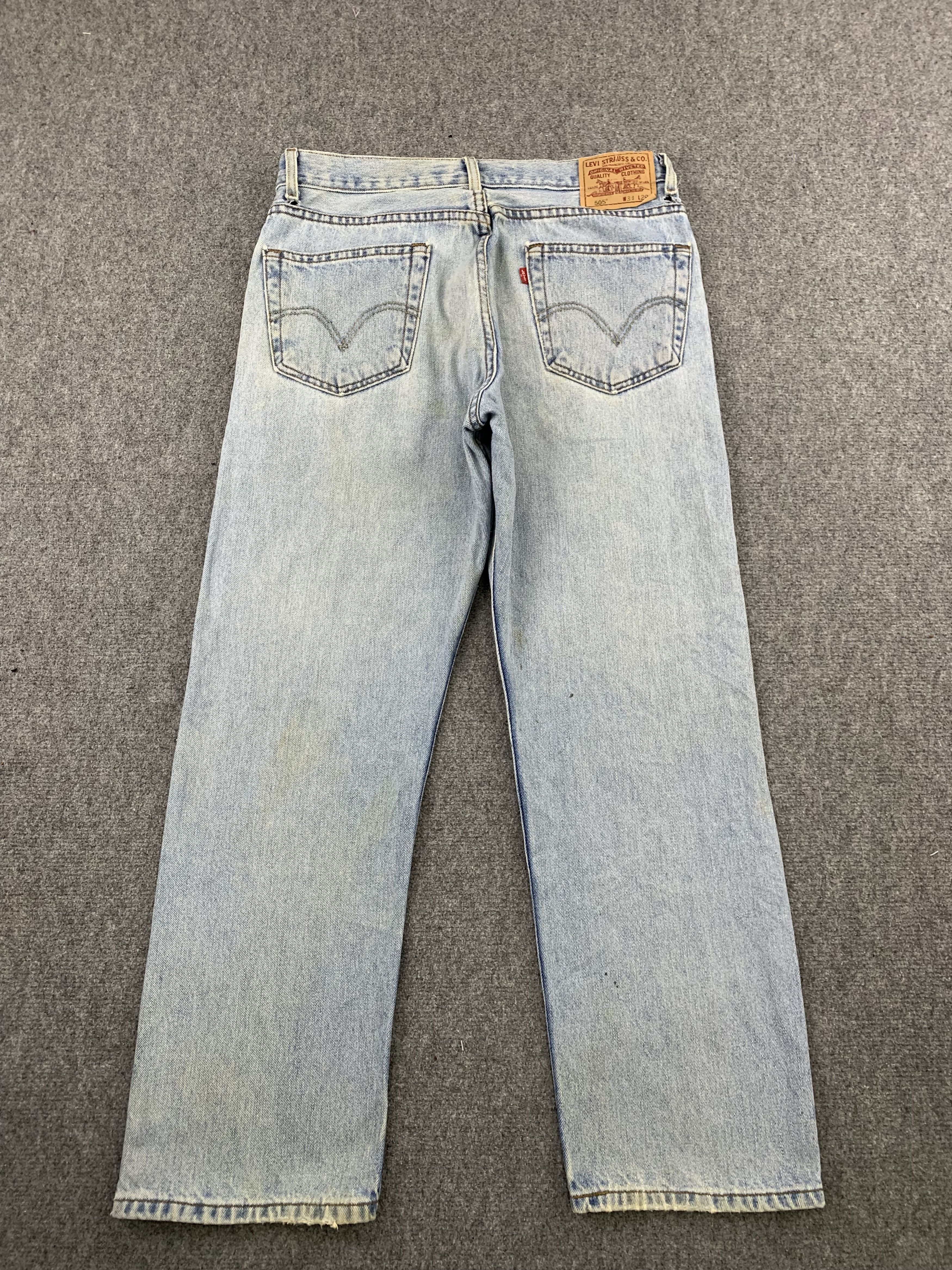 Levi's Vintage Levis 505 Light Wash Jeans DP1878 Size US 33 - 2 Thumbnail