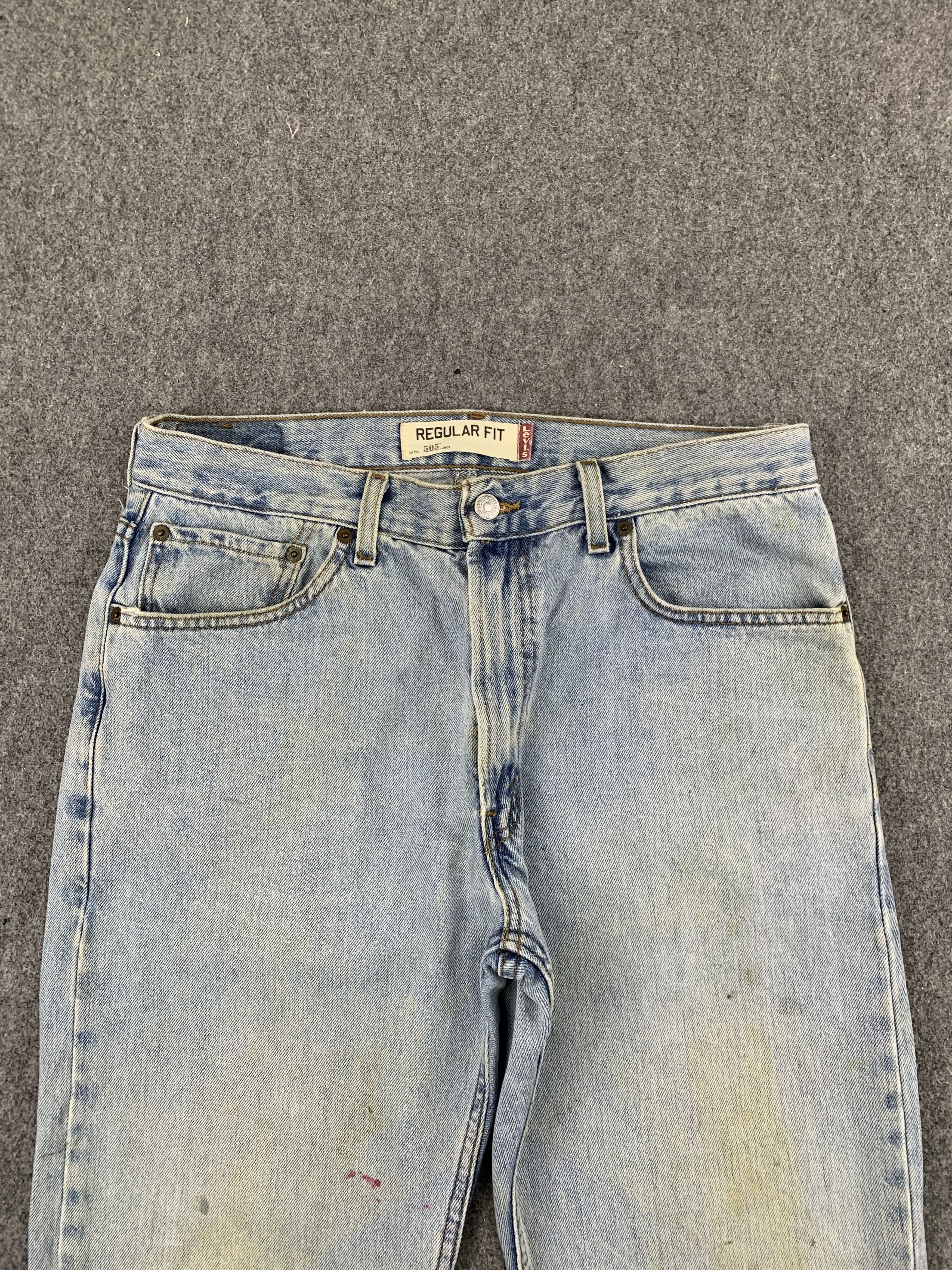 Levi's Vintage Levis 505 Light Wash Jeans DP1878 Size US 33 - 3 Thumbnail