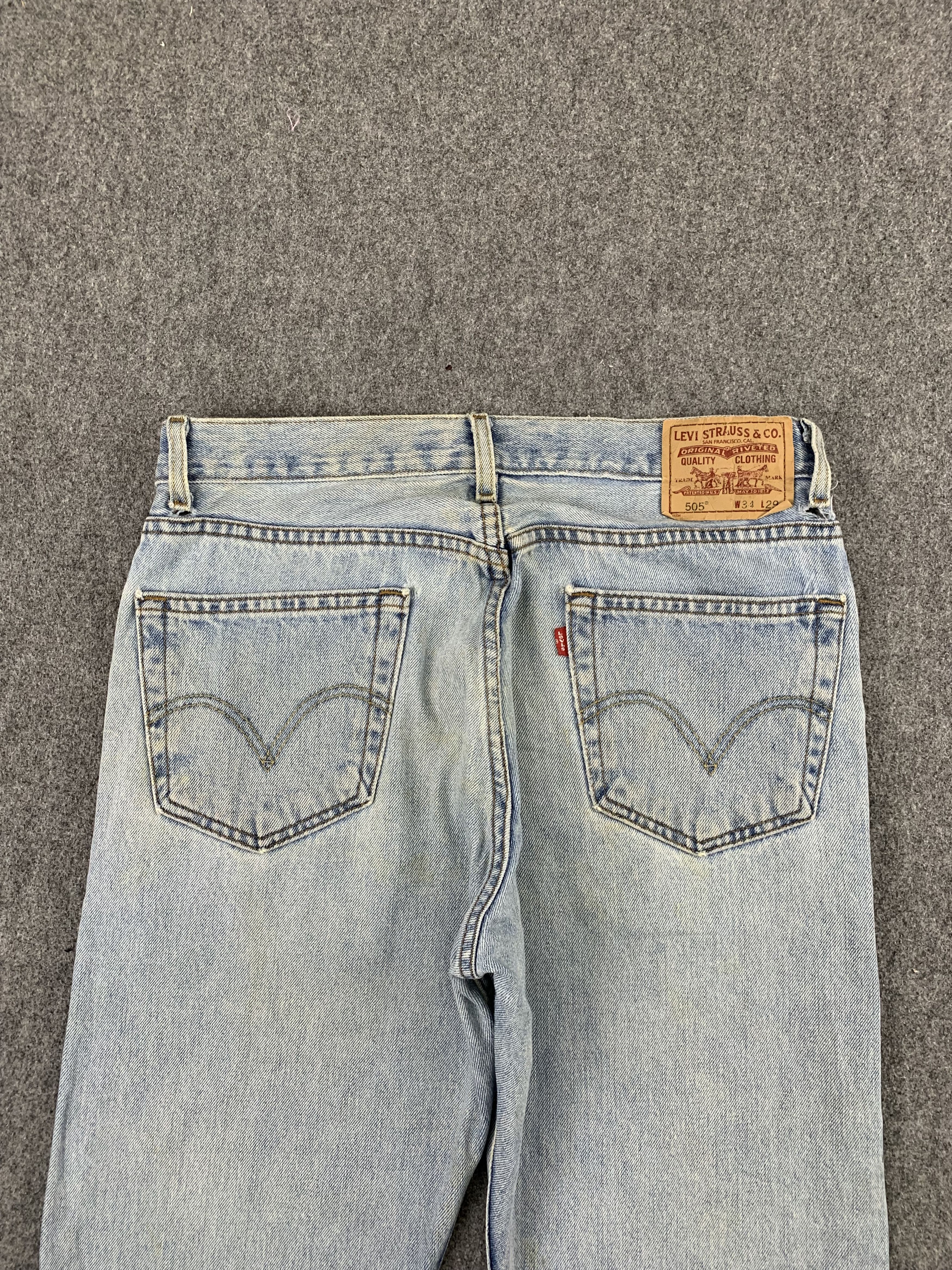 Levi's Vintage Levis 505 Light Wash Jeans DP1878 Size US 33 - 4 Thumbnail