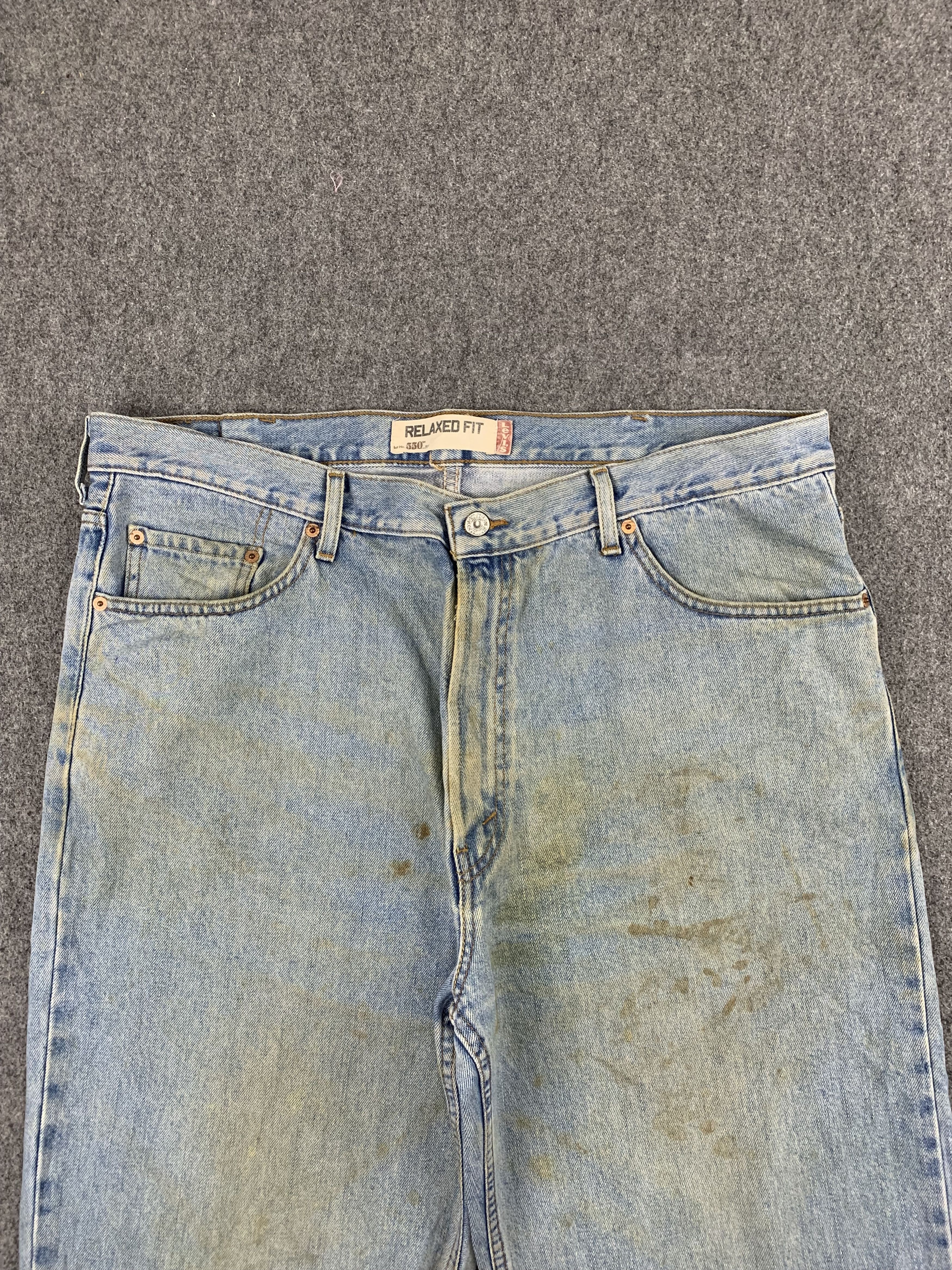Levi's Vintage Levis 550 Dirty Light Wash Jeans DP1880 Size US 41 - 2 Thumbnail