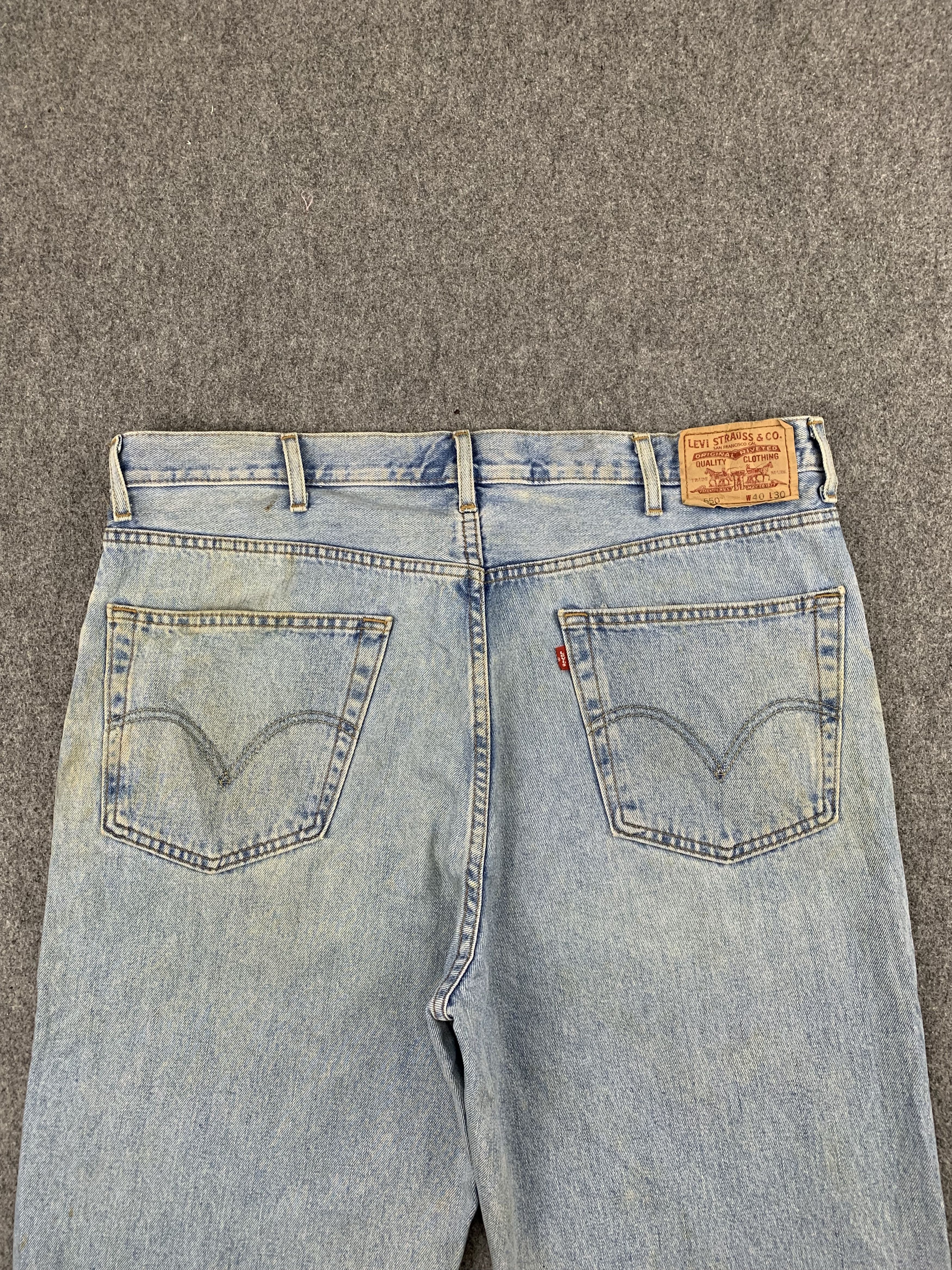 Levi's Vintage Levis 550 Dirty Light Wash Jeans DP1880 Size US 41 - 11 Thumbnail