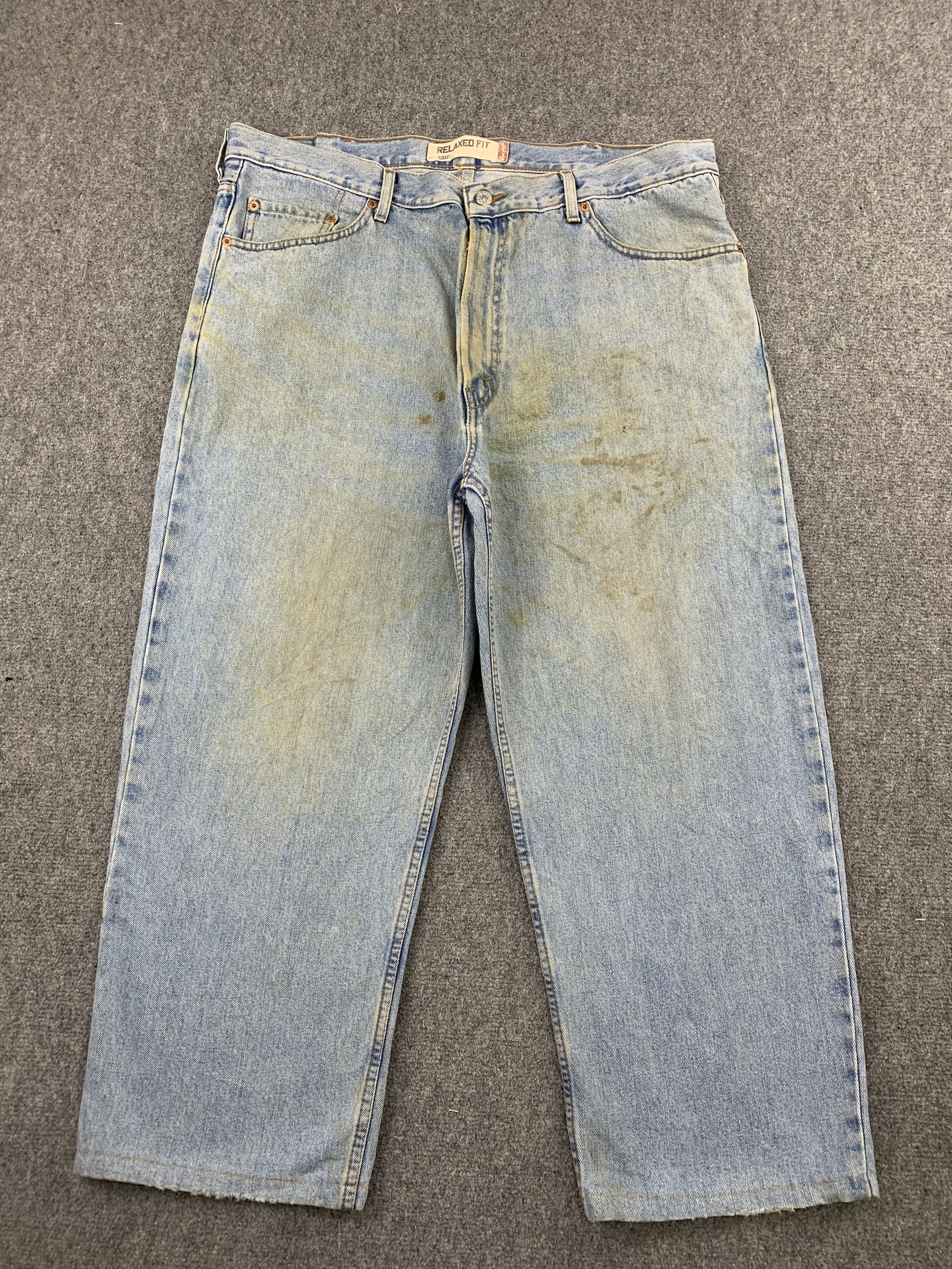 Levi's Vintage Levis 550 Dirty Light Wash Jeans DP1880 Size US 41 - 1 Thumbnail
