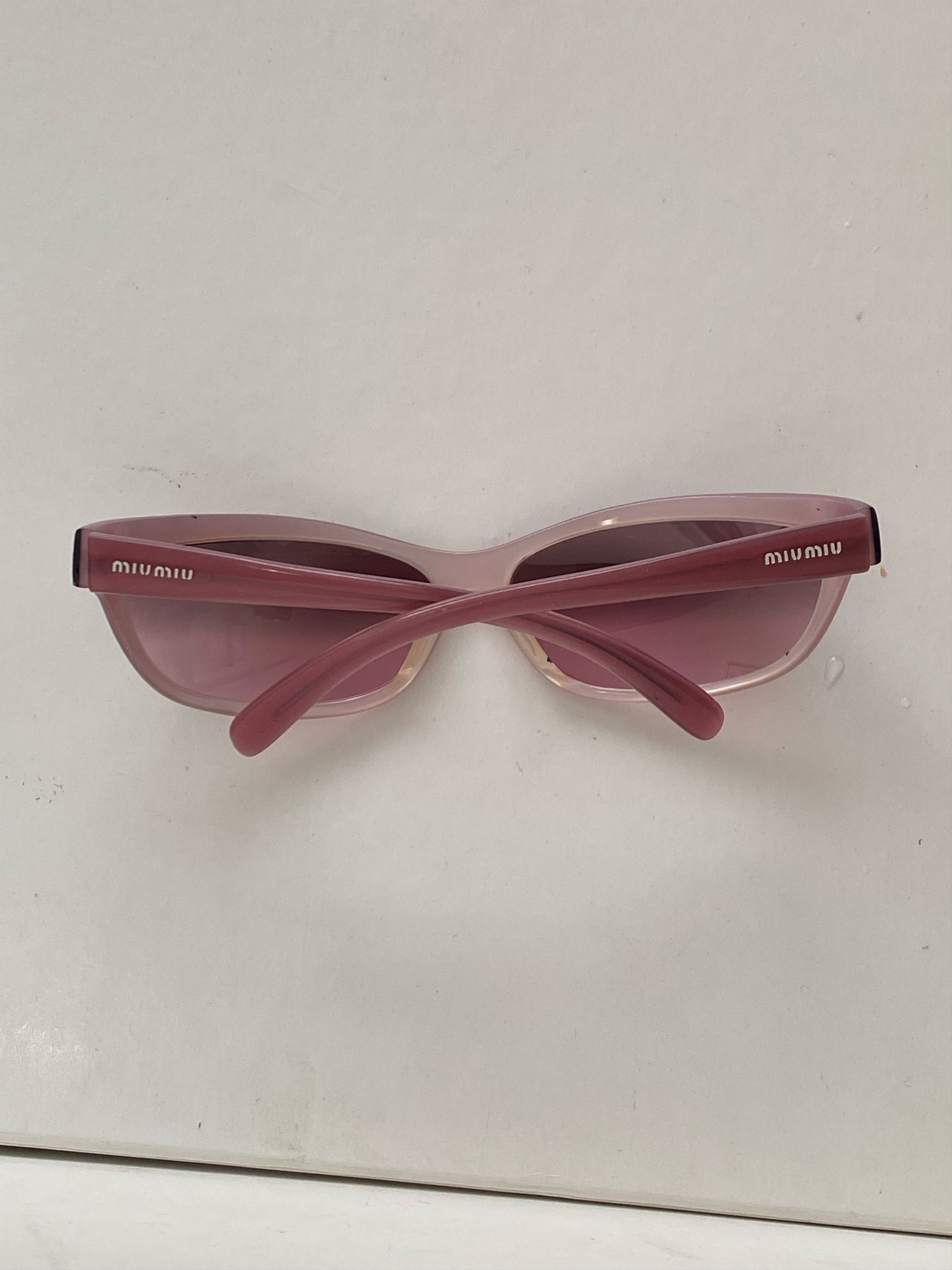 Miu Miu Miu Miu Pink Mirrored Sunglasses Size ONE SIZE - 3 Thumbnail