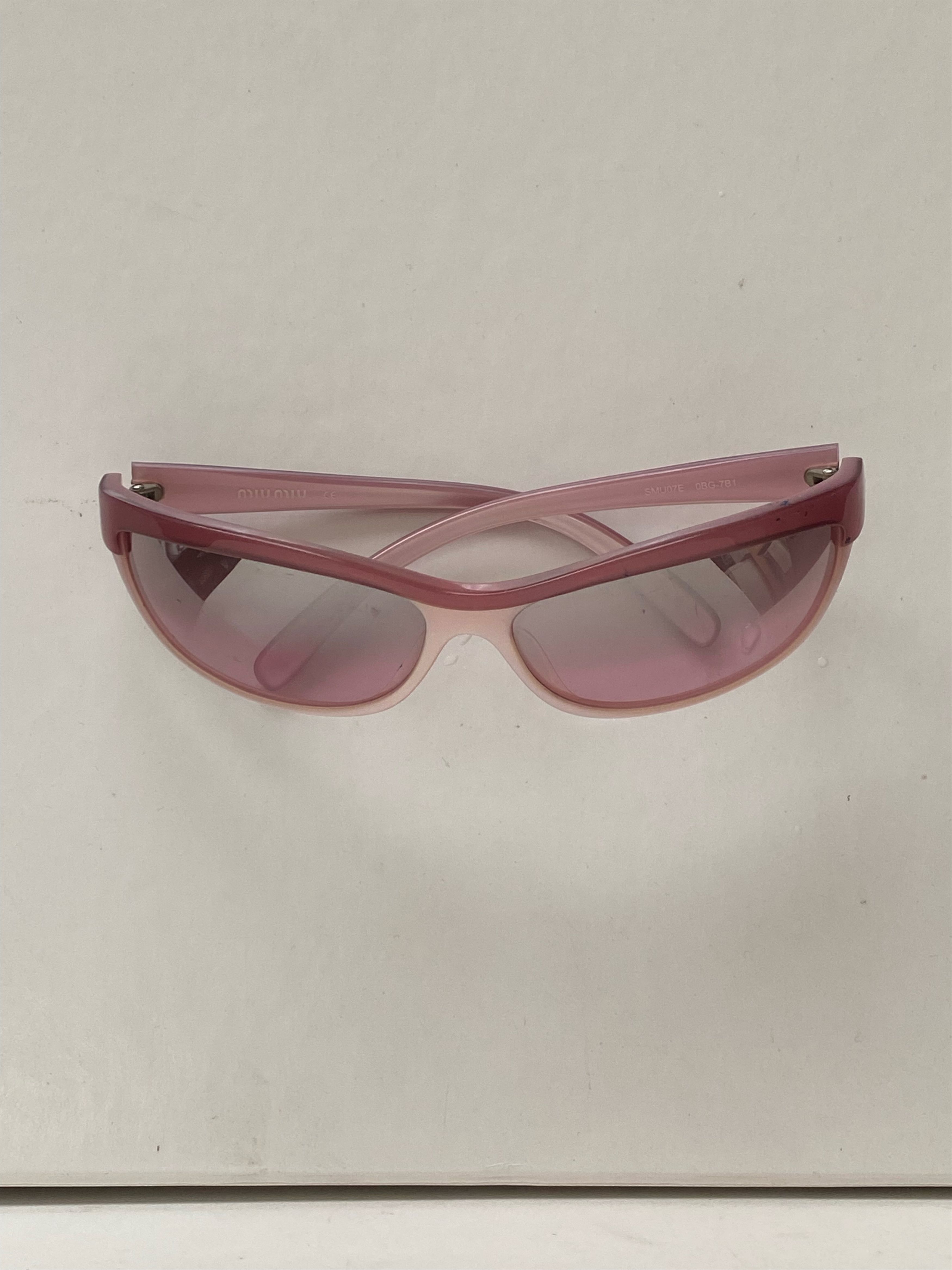 Miu Miu Miu Miu Pink Mirrored Sunglasses Size ONE SIZE - 2 Thumbnail