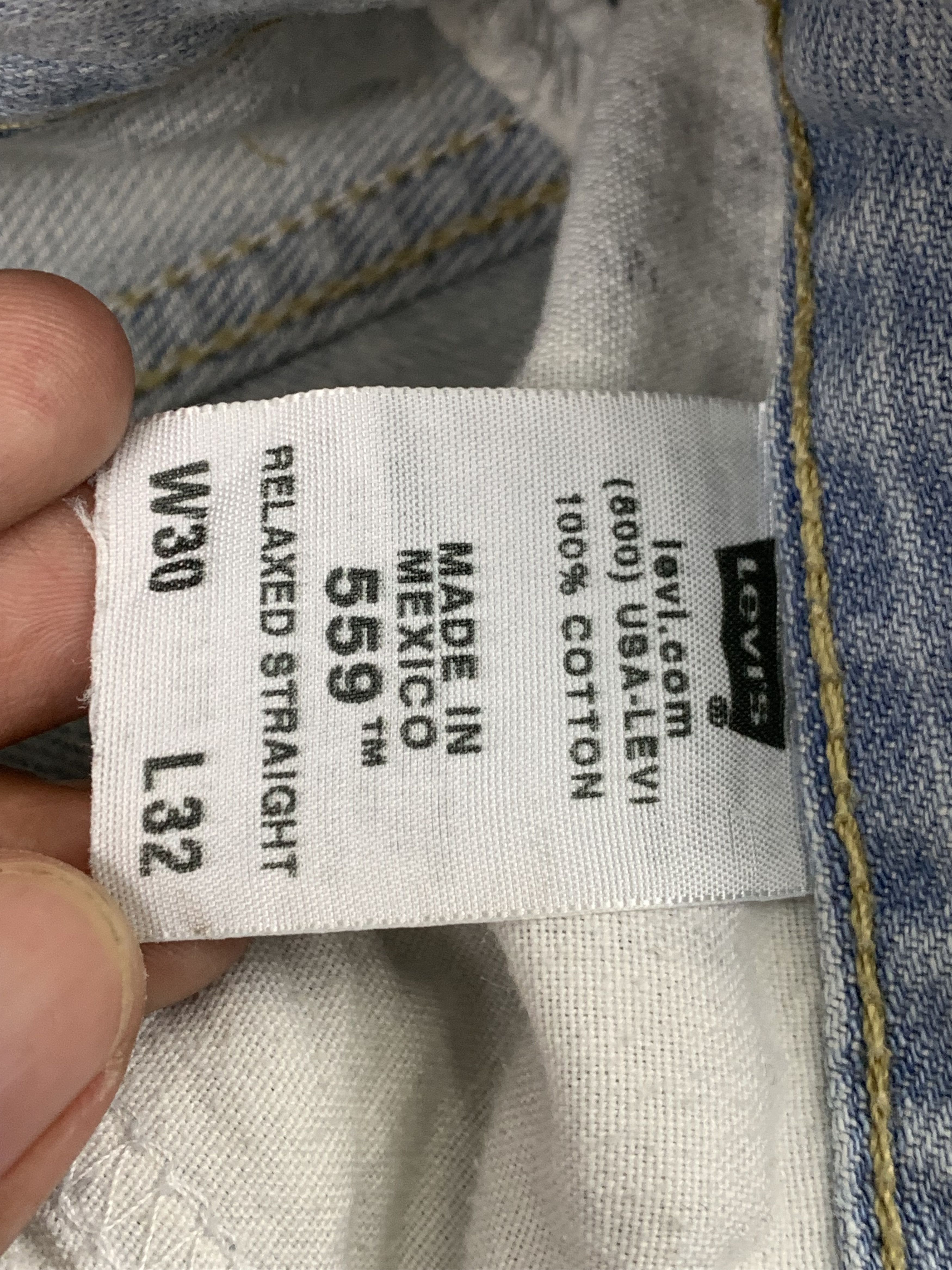 Levi's × Vintage Vintage Levis 559 Light Wash Jeans DP1887 Size US 33 - 13 Thumbnail