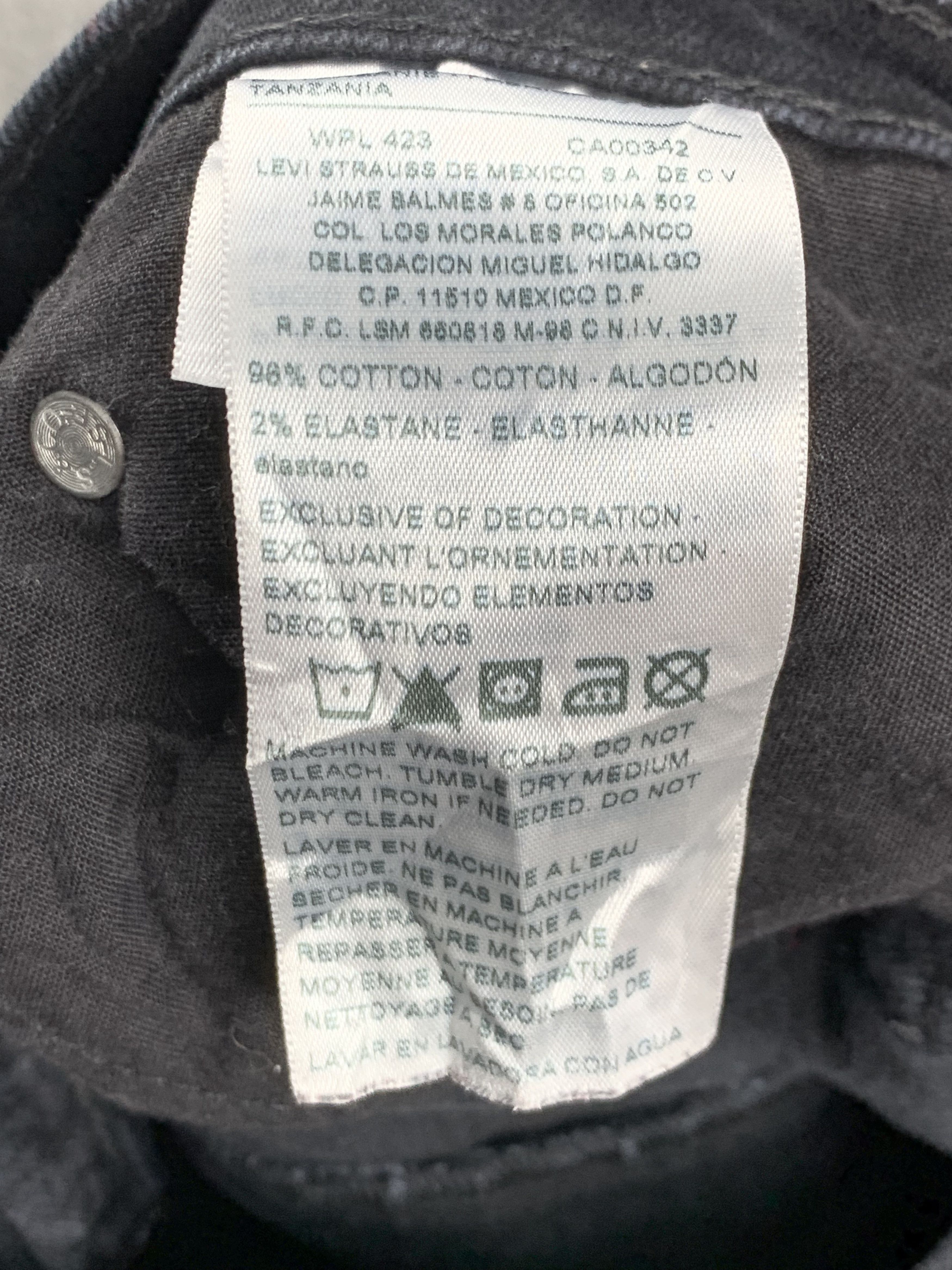 Levi's Vintage Levis Denizen Skinny Faded Black Jeans DP1924 Size US 34 / EU 50 - 7 Thumbnail