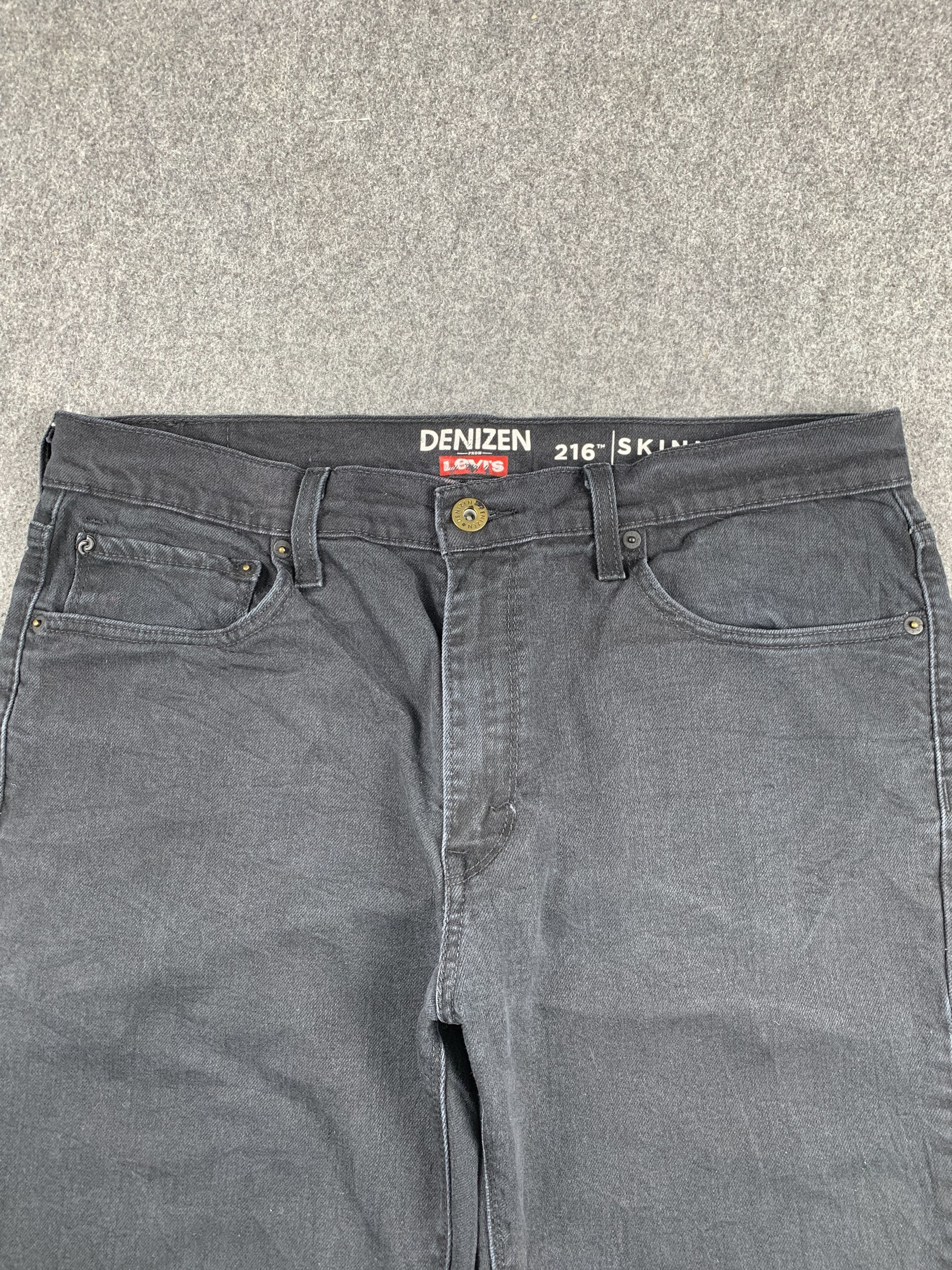 Levi's Vintage Levis Denizen Skinny Faded Black Jeans DP1924 Size US 34 / EU 50 - 2 Thumbnail