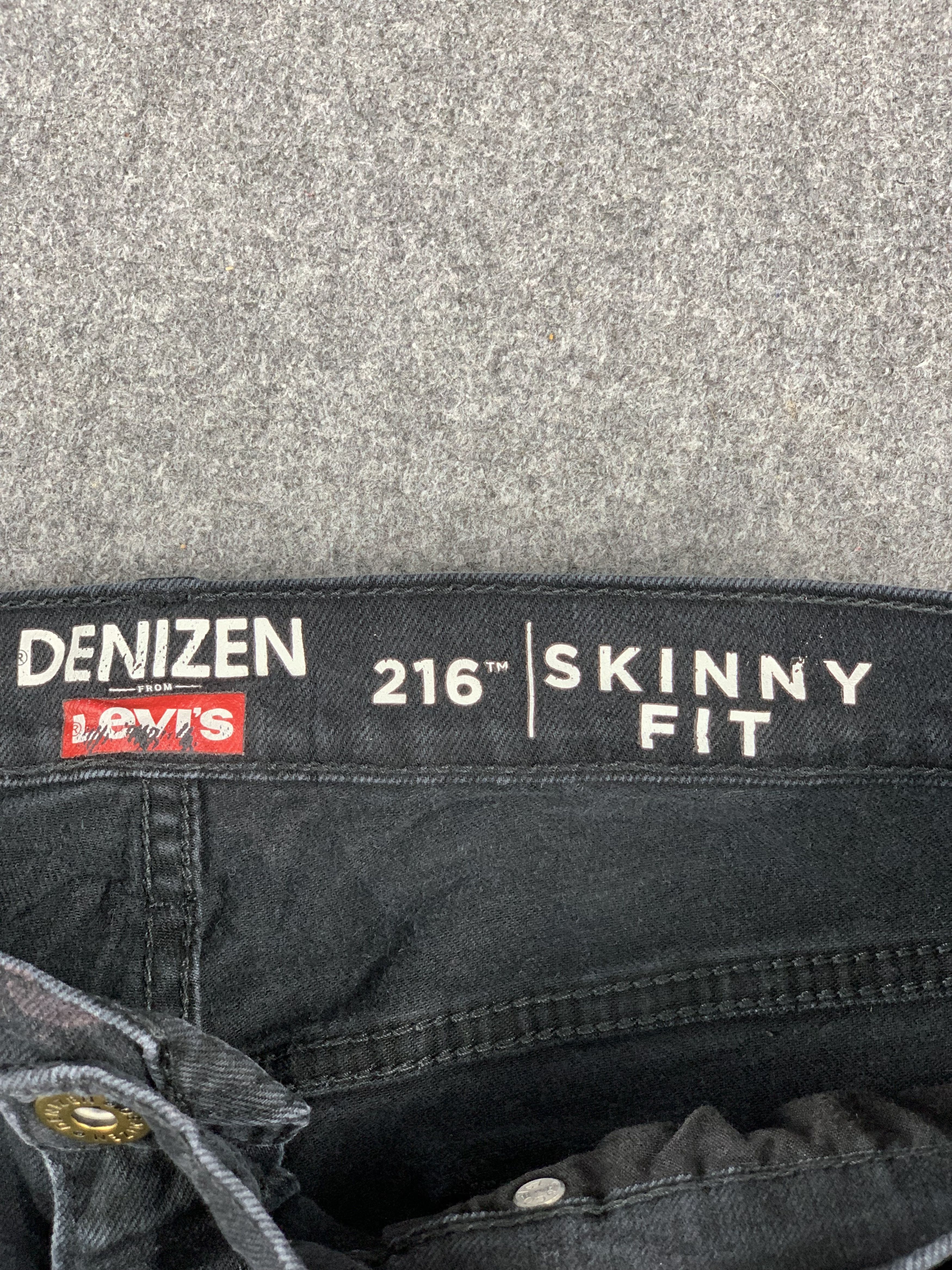 Levi's Vintage Levis Denizen Skinny Faded Black Jeans DP1924 Size US 34 / EU 50 - 6 Thumbnail