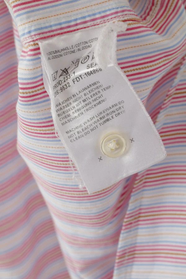Hugo Boss Hugo Boss Men 41 16 L Casual Shirt Blue Pink Striped 6810 Size US L / EU 52-54 / 3 - 6 Thumbnail