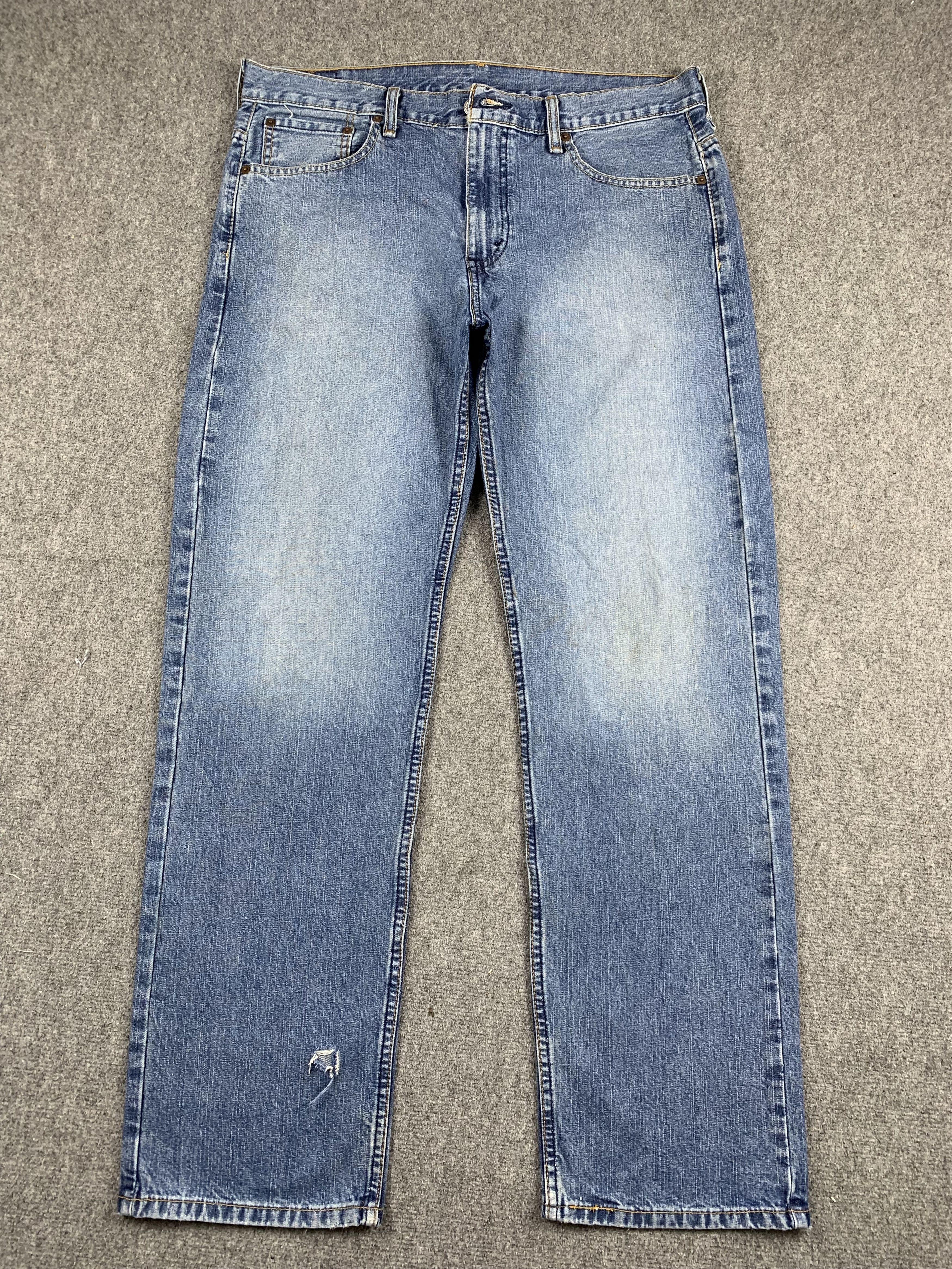 image of Levis 569 Faded Blue Jeans in Blue Denim, Men's (Size 37)