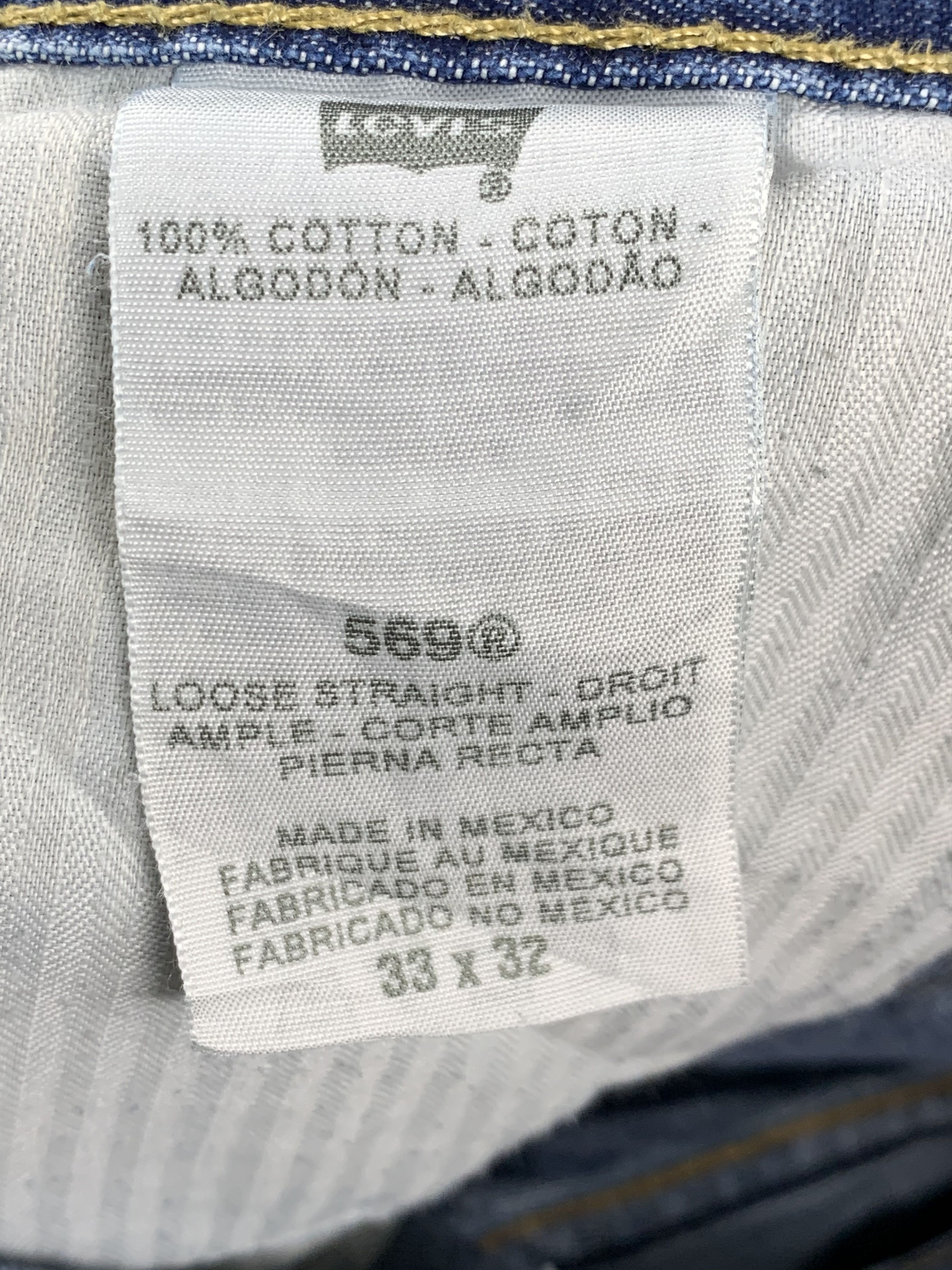 Levi's Vintage Levis 569 Faded Blue Jeans DP1928 Size US 37 - 13 Thumbnail