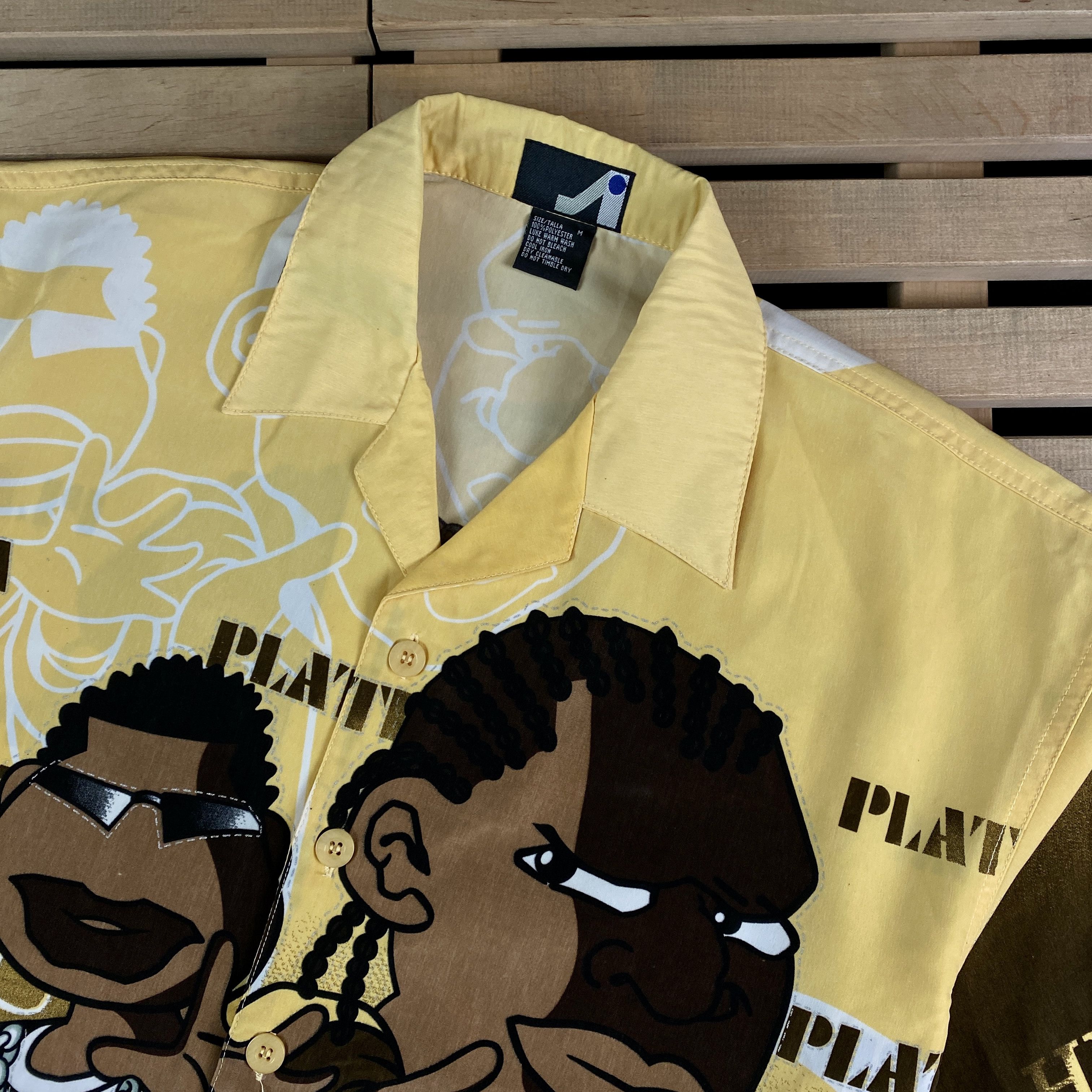 Rap Tees × Vintage Mens Shirt Rap Hip Hip Size M Full Print Size US M / EU 48-50 / 2 - 2 Thumbnail