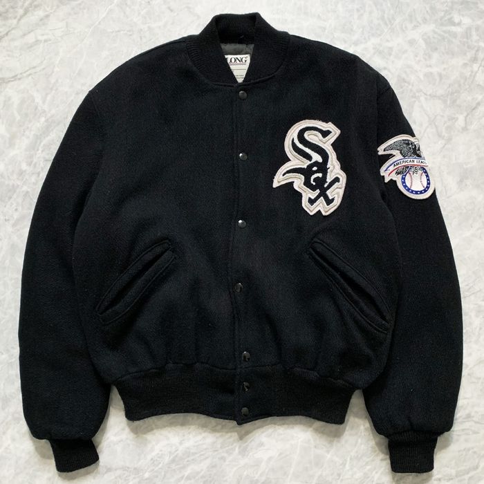 Vintage VTG 80s 90s MLB CHICAGO WHITE SOX DELONG WOOL VARSITY JACKET | Grailed