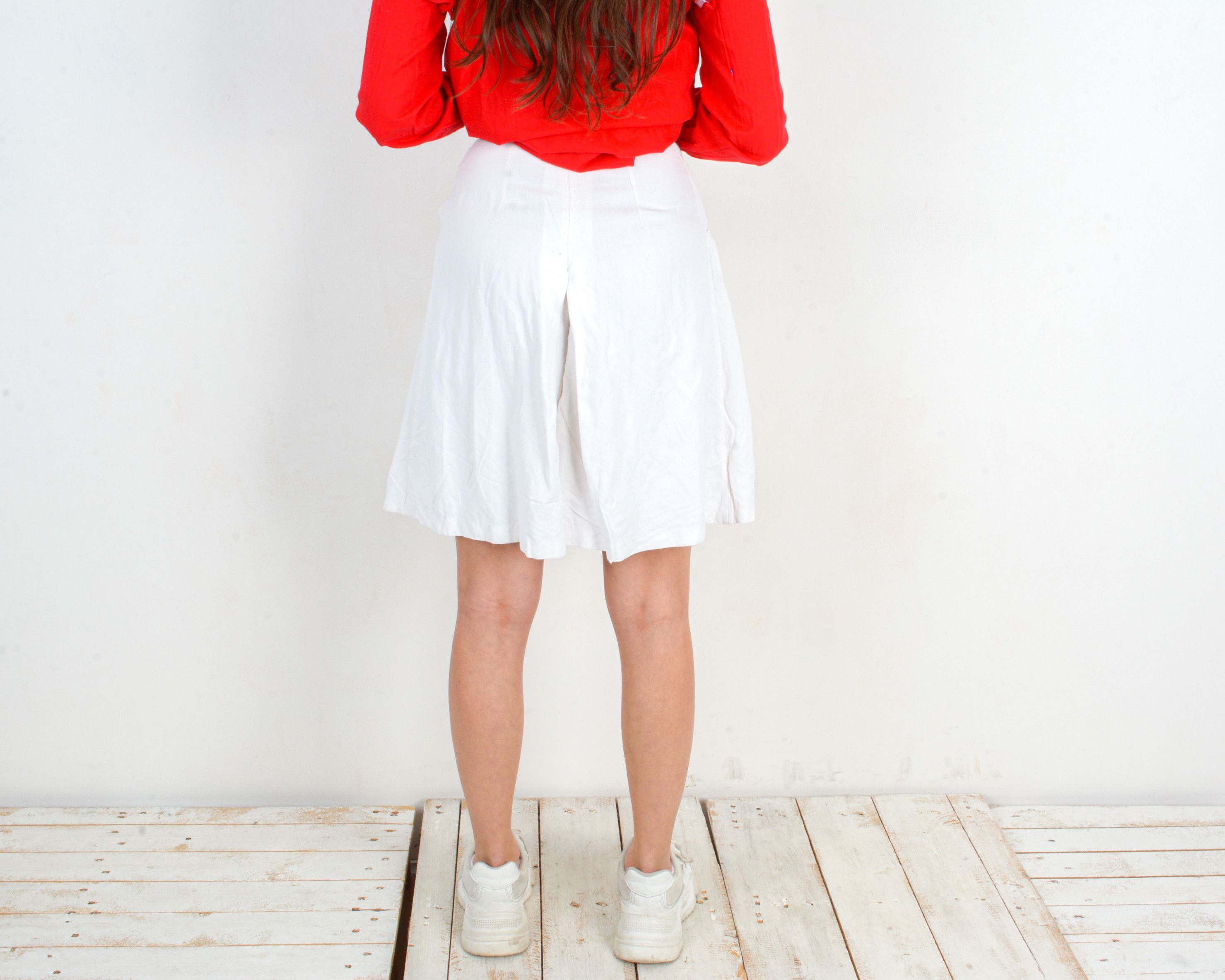 Sergio Tacchini × Vintage Wrap UK 12 Skort US 8 Shorts EU 40 Skirt Knee Lenght Bottoms Size 24" / US 00 / IT 34 - 4 Thumbnail