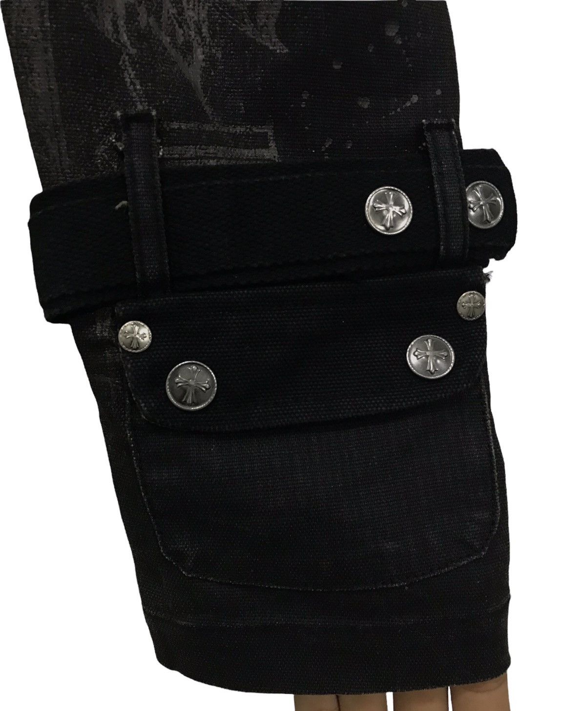 If Six Was Nine Ozz on Hikozo Denim Jacket style punk skull black long jacke Size US S / EU 44-46 / 1 - 7 Thumbnail