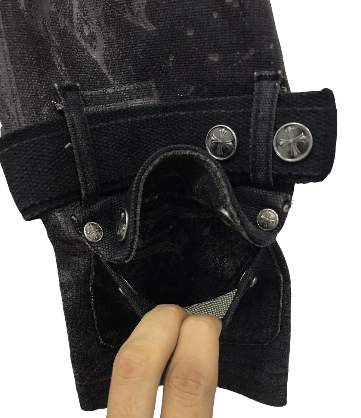 If Six Was Nine Ozz on Hikozo Denim Jacket style punk skull black long jacke Size US S / EU 44-46 / 1 - 8 Thumbnail