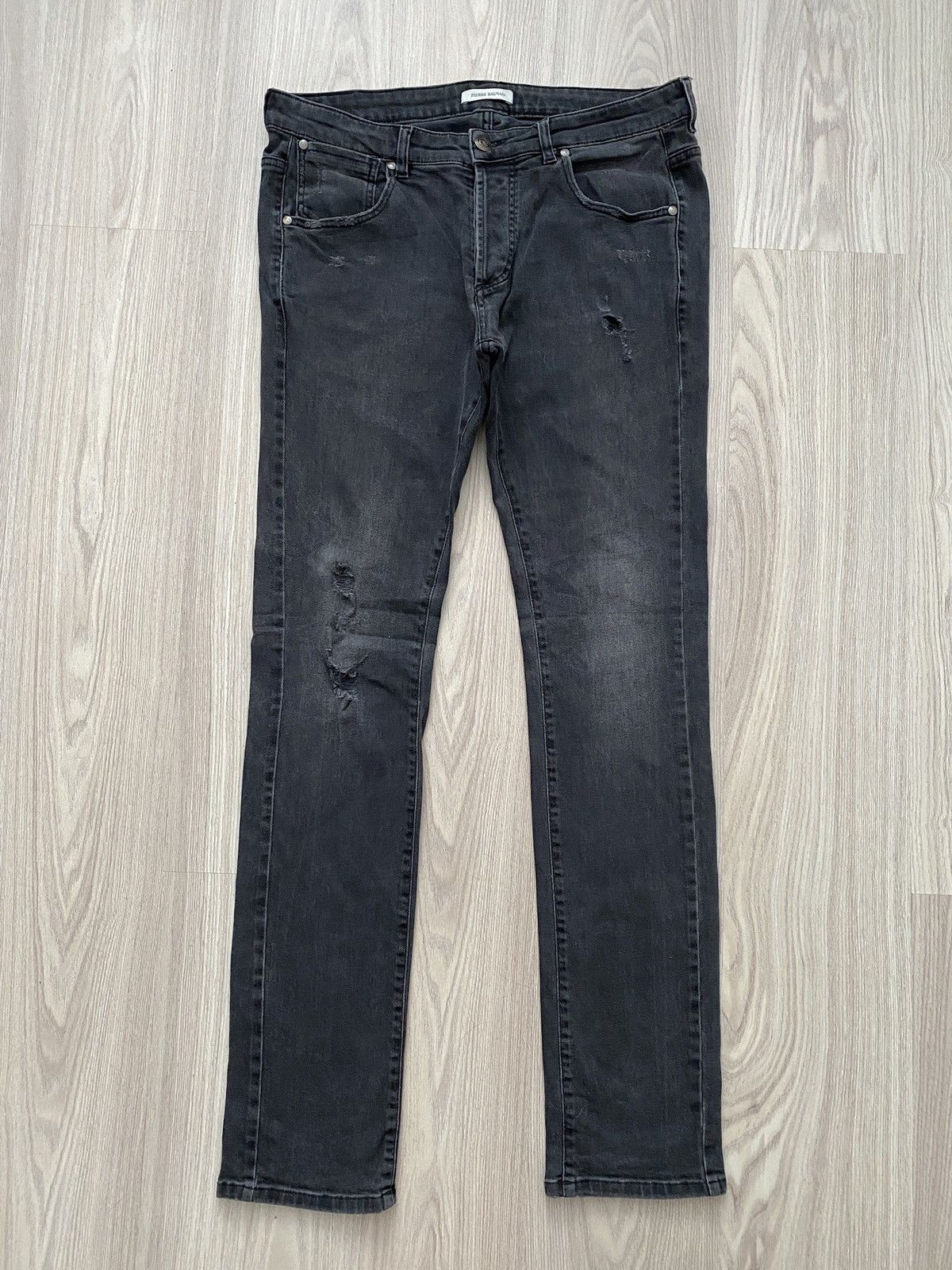 Pierre Balmain Pierre Balmain Mens Distressed Denim Jeans Pants Size US 38 / EU 54 - 1 Thumbnail
