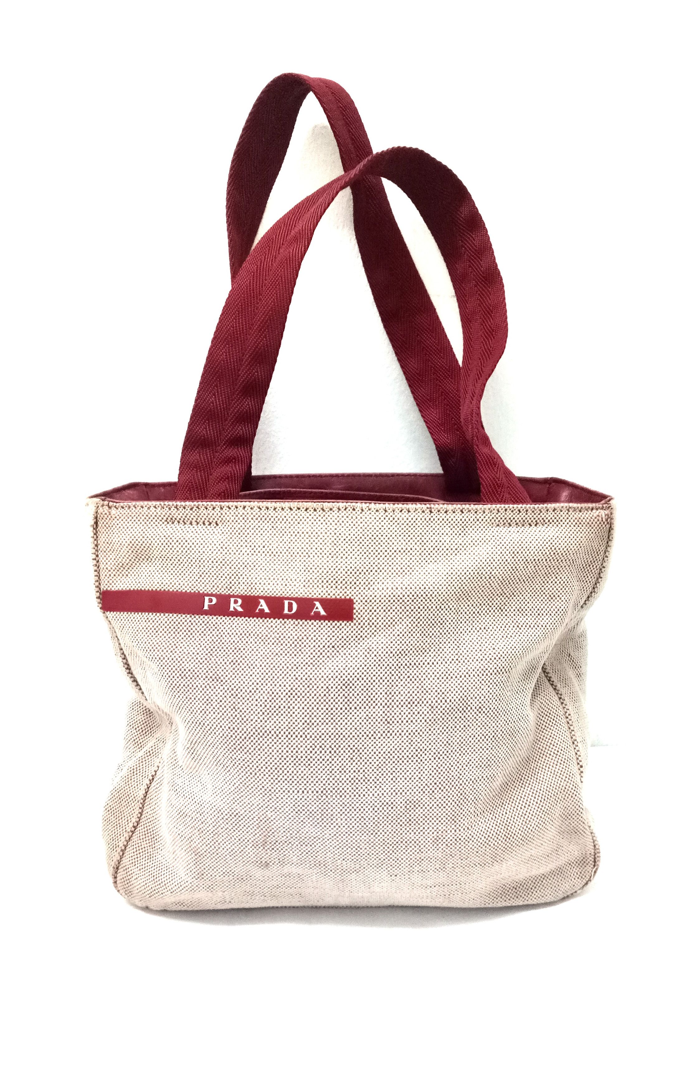 Prada Vtg AW1999 PRADA Canapa canvas mini tote bag | Grailed