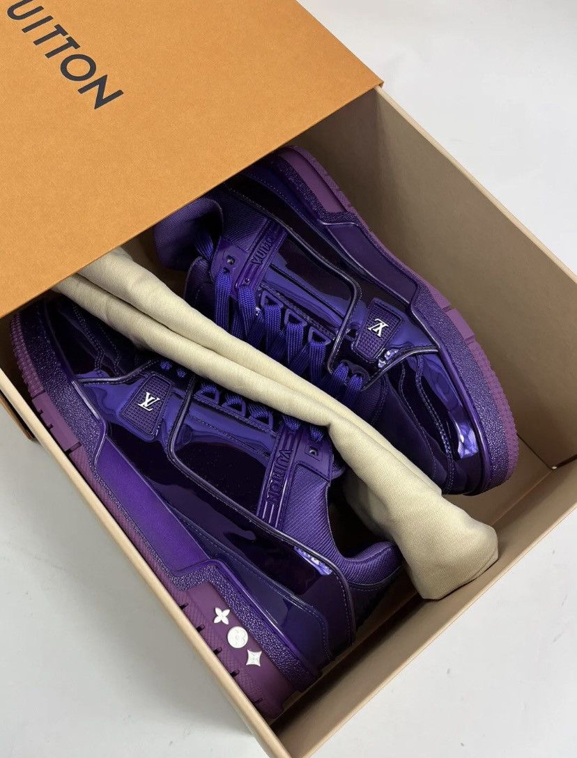Louis Vuitton LOUIS VUITTON 1AA46T PURPLE PATENT SNEAKERS Size US 6 / EU 39 - 8 Thumbnail