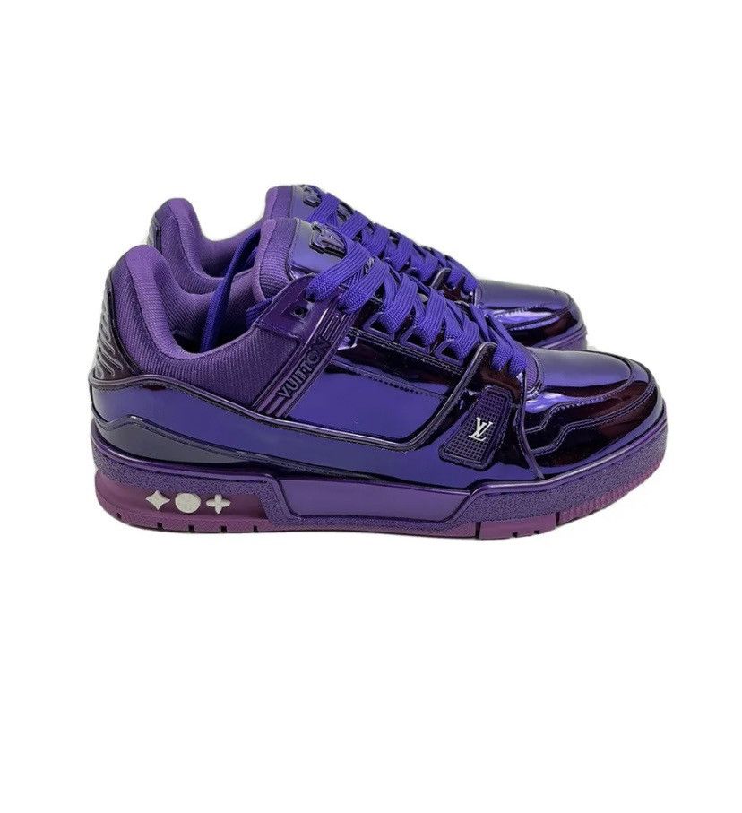 Louis Vuitton LOUIS VUITTON 1AA46T PURPLE PATENT SNEAKERS Size US 6 / EU 39 - 1 Thumbnail