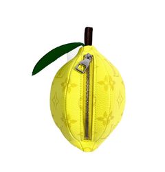 Brand New/Sold Out /Virgil Abloh/Louis Vuitton Lemon Pouch in Yellow canvas