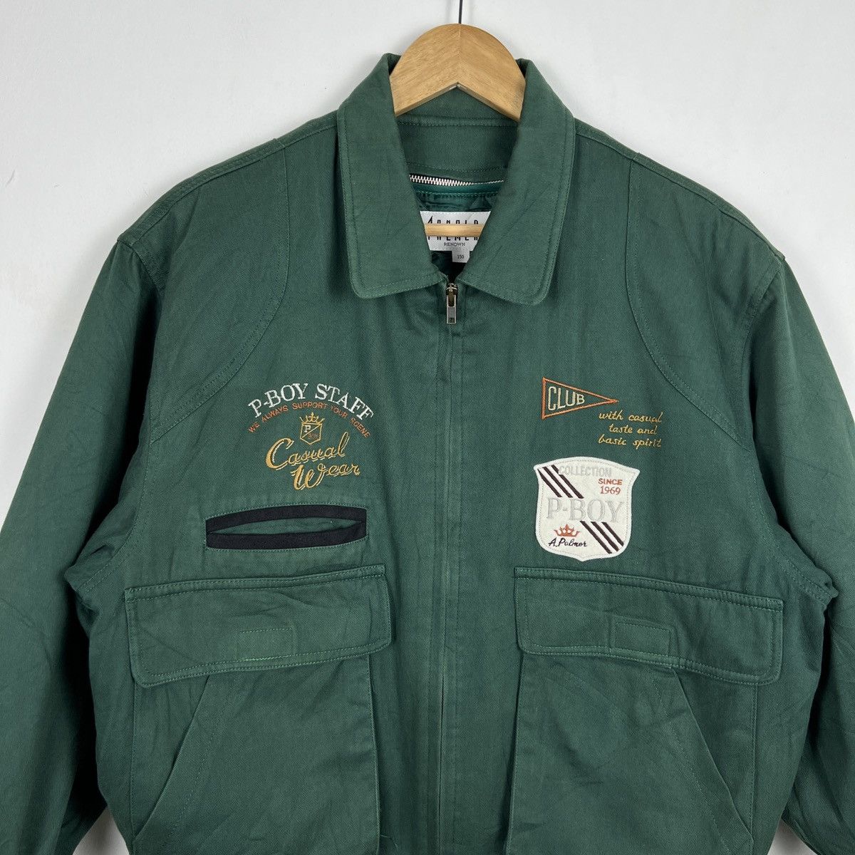 Vintage Vintage Arnold Palmer Green Jacket Quilted Lining J0079 Size US S / EU 44-46 / 1 - 2 Thumbnail
