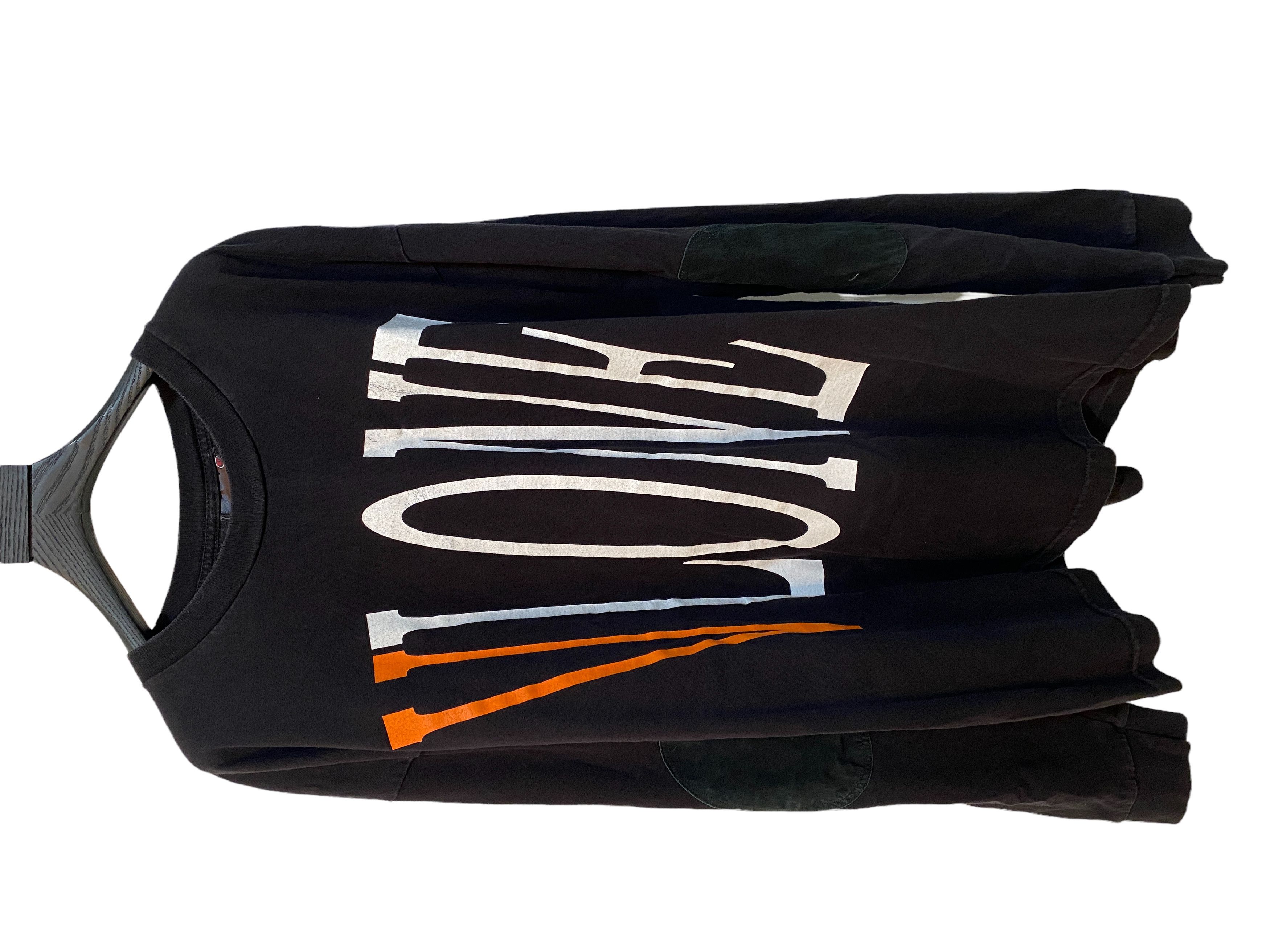 Vlone Black Inside Out Orange Vlone logo Long Sleeve T Shirt | Grailed