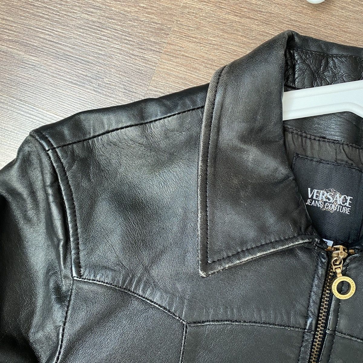 Versace × Versace Jeans Couture Versace Vintage Leather Wmns Jacket Size S / US 4 / IT 40 - 9 Thumbnail