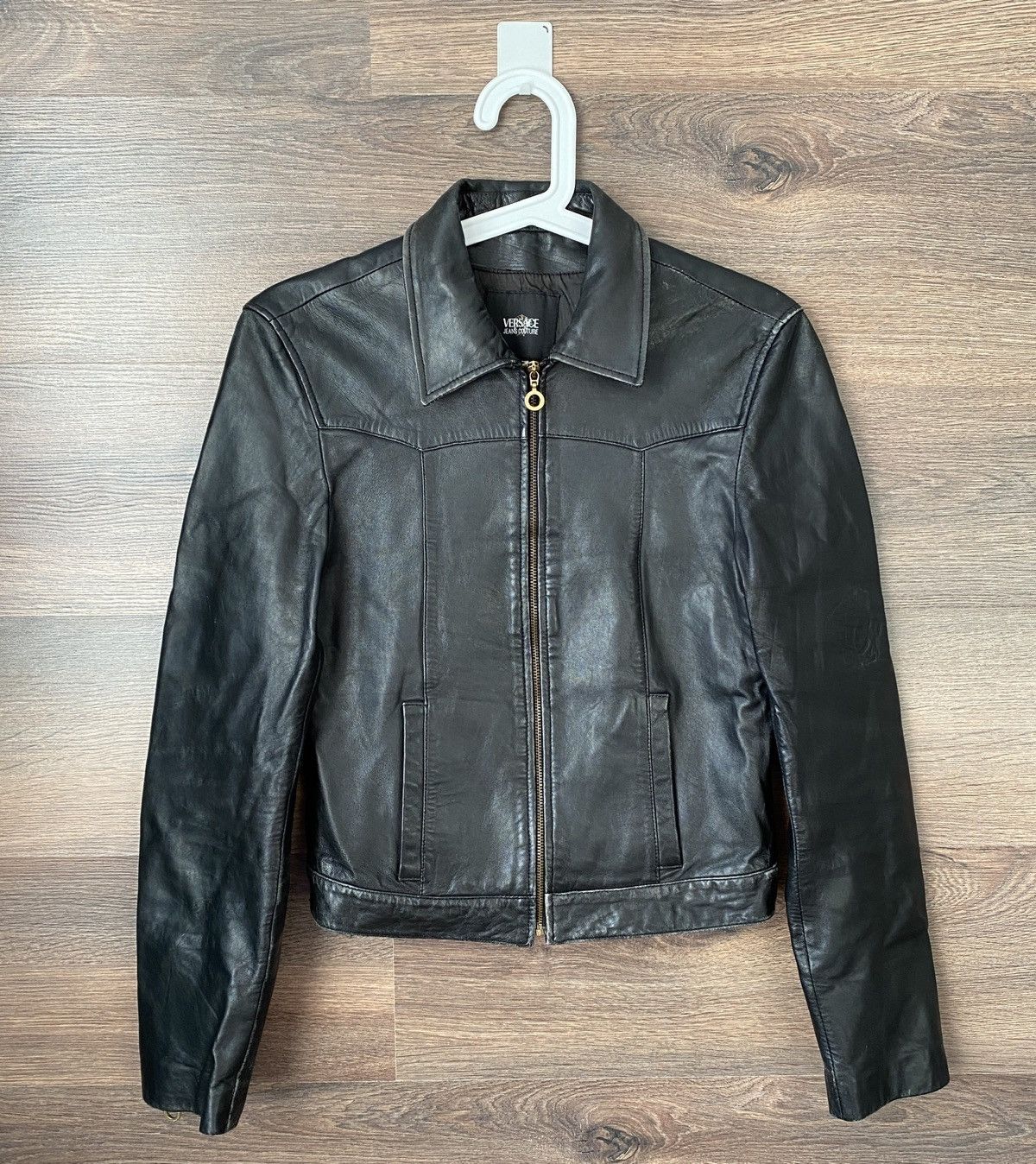 Versace × Versace Jeans Couture Versace Vintage Leather Wmns Jacket Size S / US 4 / IT 40 - 1 Thumbnail