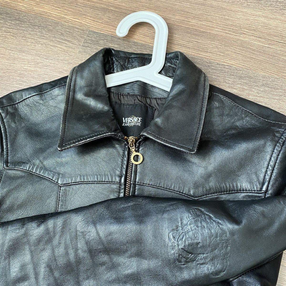 Versace × Versace Jeans Couture Versace Vintage Leather Wmns Jacket Size S / US 4 / IT 40 - 7 Thumbnail