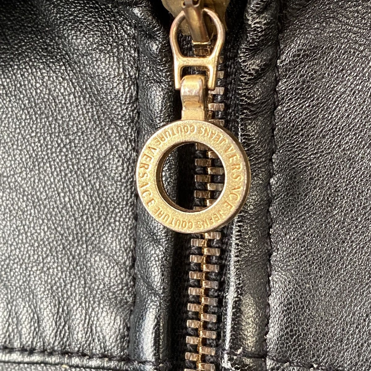 Versace × Versace Jeans Couture Versace Vintage Leather Wmns Jacket Size S / US 4 / IT 40 - 2 Thumbnail