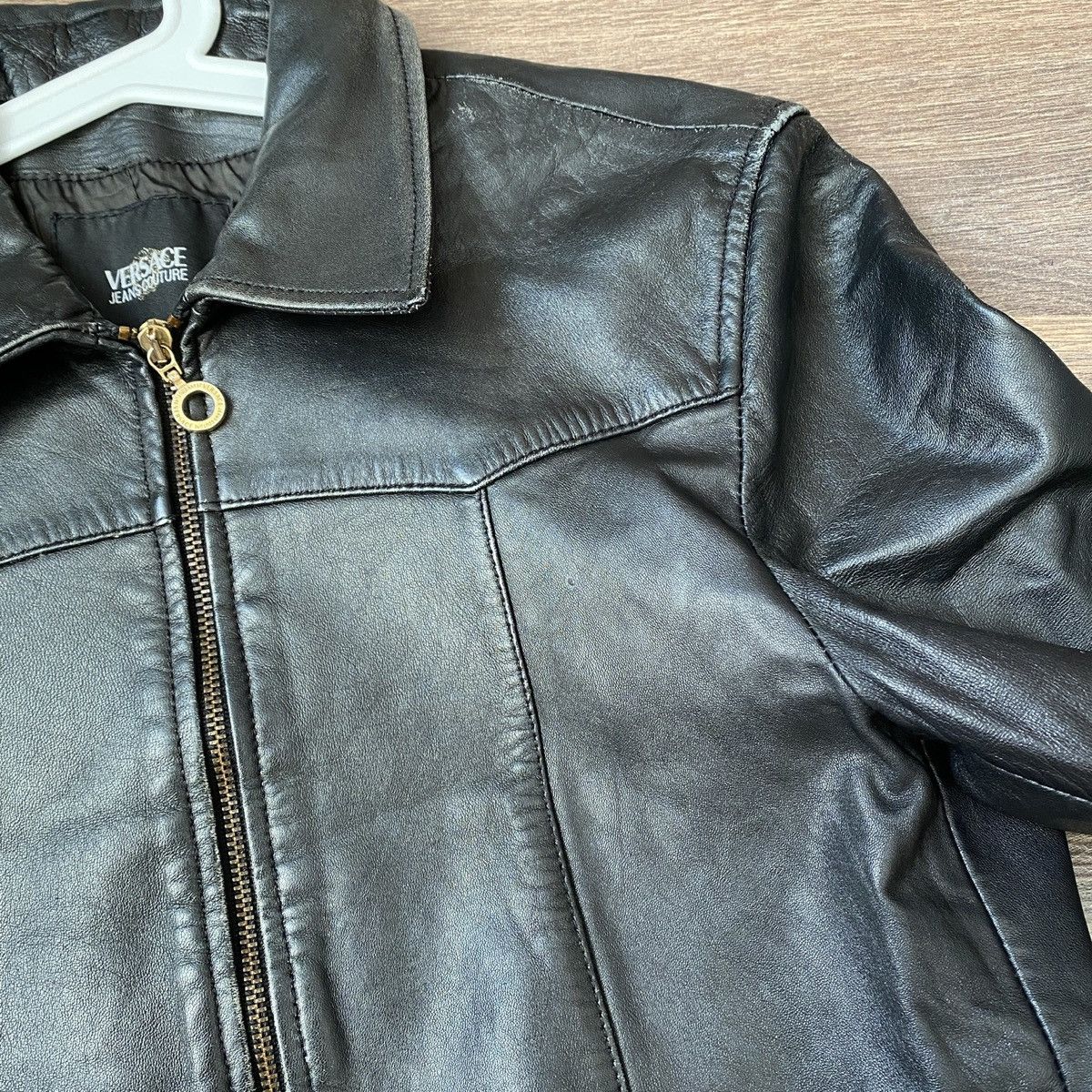 Versace × Versace Jeans Couture Versace Vintage Leather Wmns Jacket Size S / US 4 / IT 40 - 8 Thumbnail