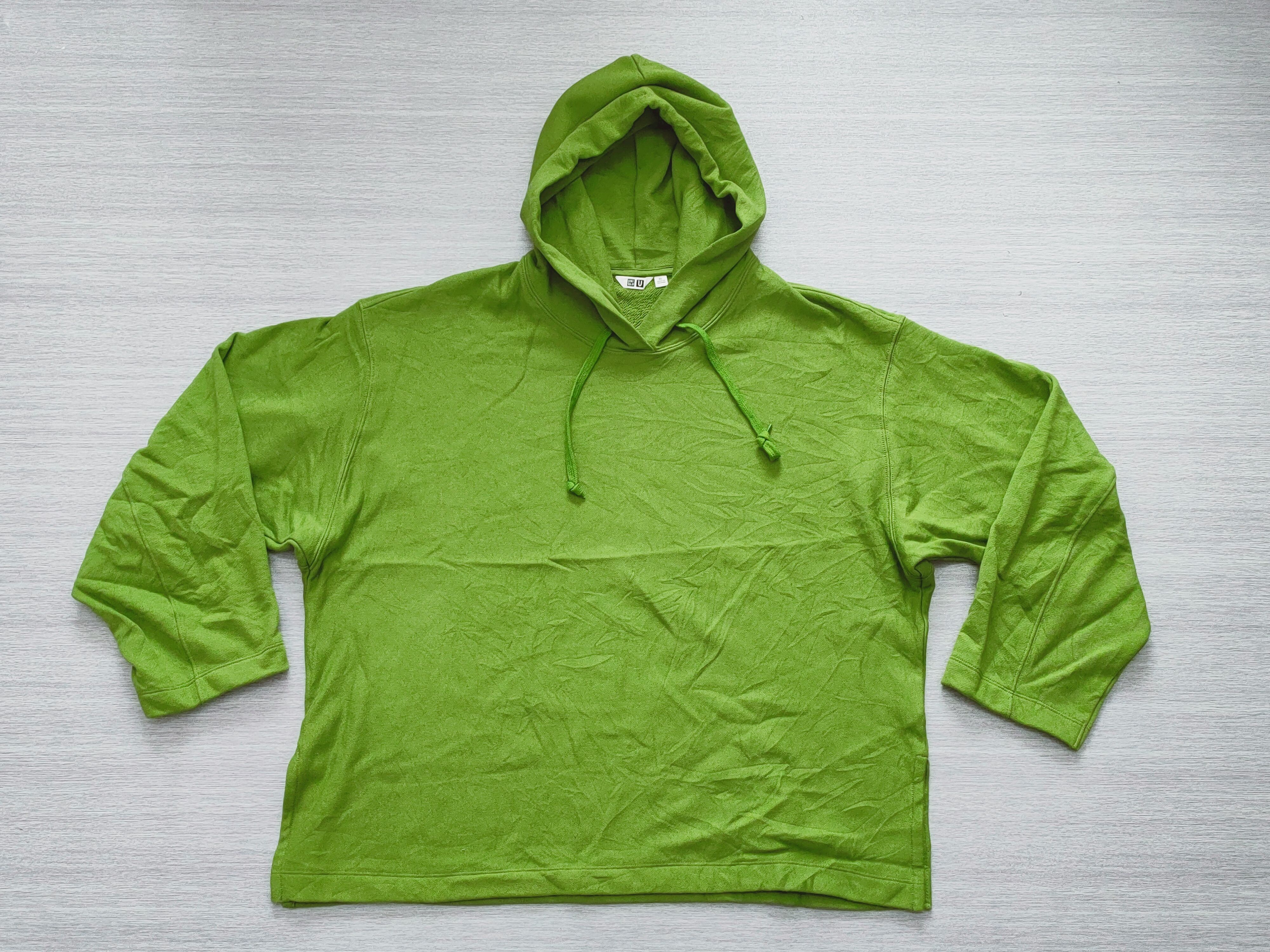 Japanese Brand × Uniqlo 🔥Uniqlo U Plain Green Wide Hoodie Size US XL / EU 56 / 4 - 1 Thumbnail