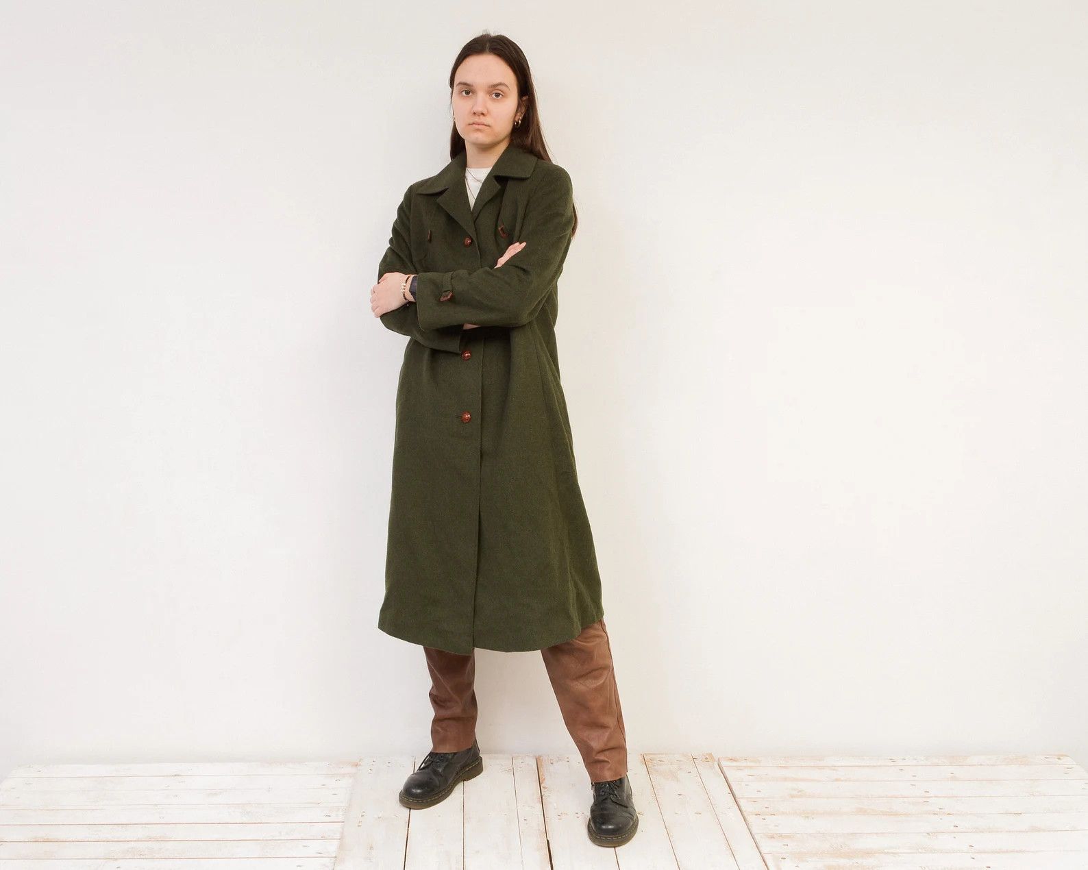 Vintage Lambswool 80's Sport Loden Toni Wool Over Coat Jacket Size L / US 10 / IT 46 - 3 Thumbnail