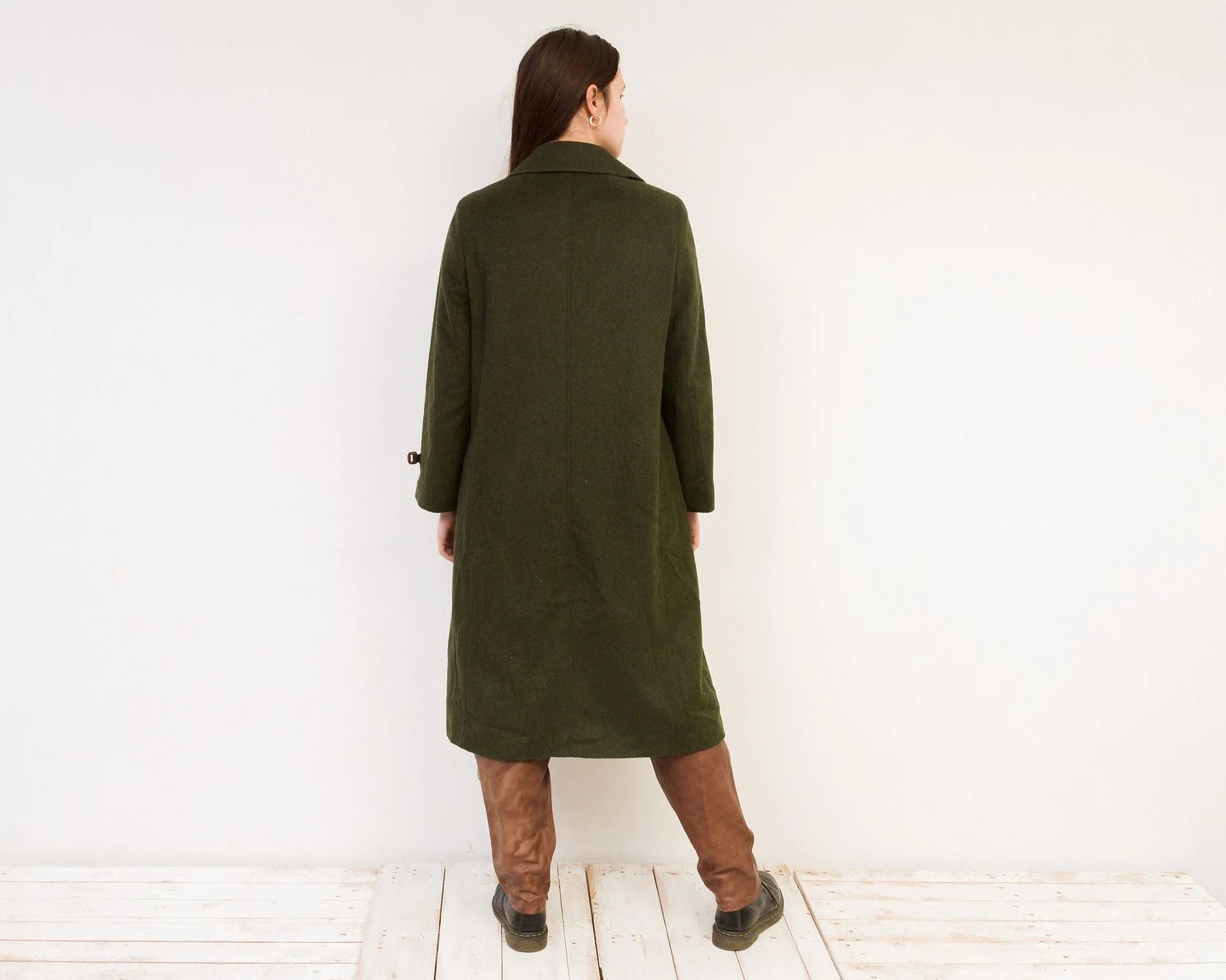 Vintage Lambswool 80's Sport Loden Toni Wool Over Coat Jacket Size L / US 10 / IT 46 - 7 Thumbnail