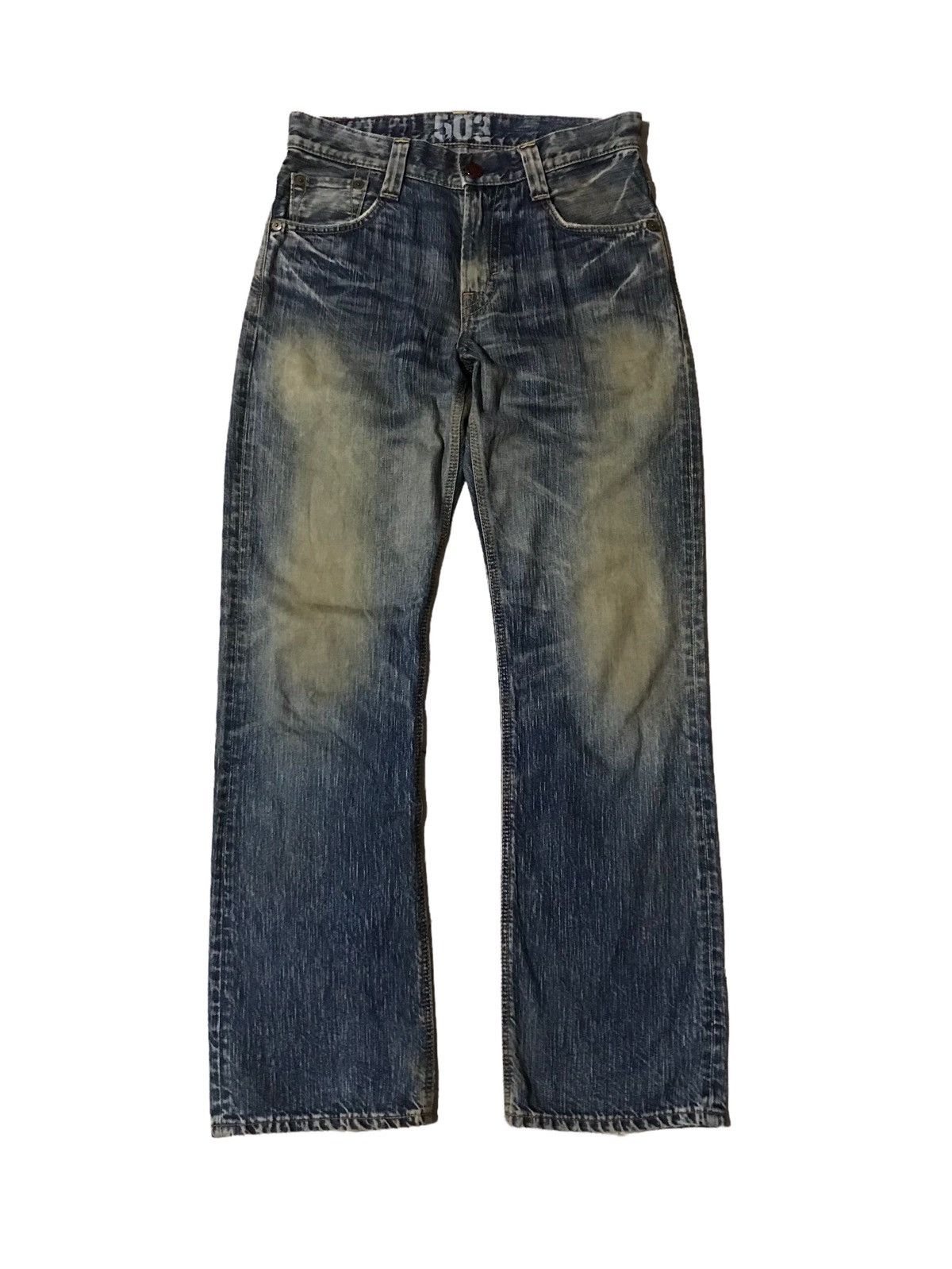 If Six Was Nine 💥Vintage Edwin Distressed Denim Size US 31 - 2 Thumbnail